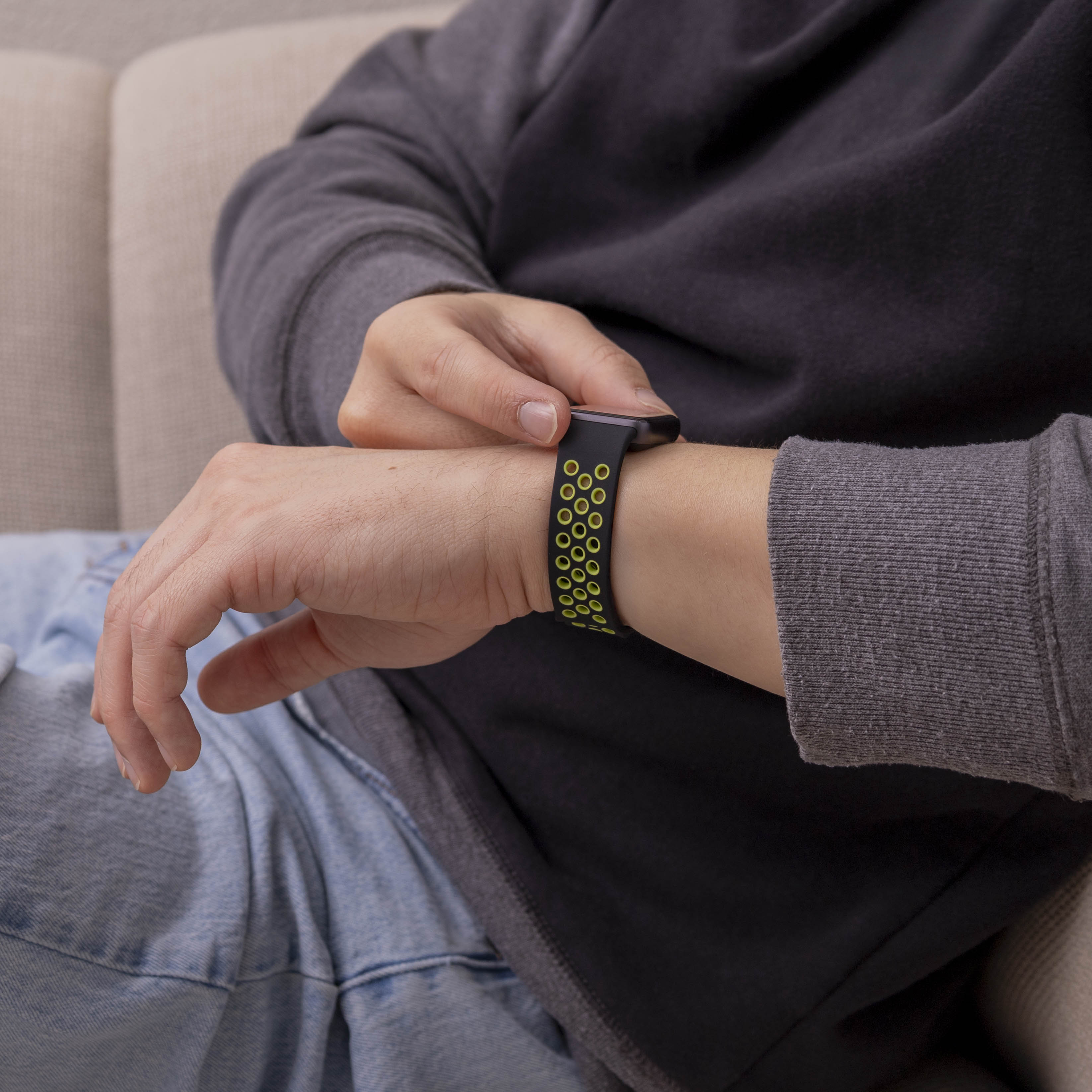 Samsung Galaxy Fit 3 Sport Strap (Black/Lime)