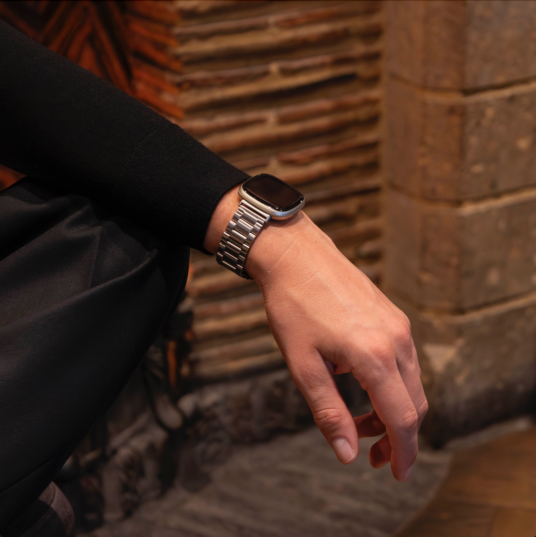 Fitbit Sense 2 Steel Strap (Silver)