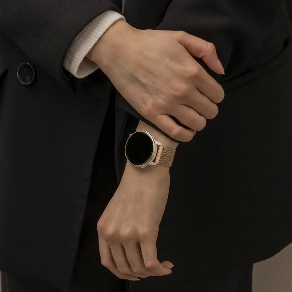 Bandz Garmin Vivoactive 5 Milanese loop band (rosé goud)