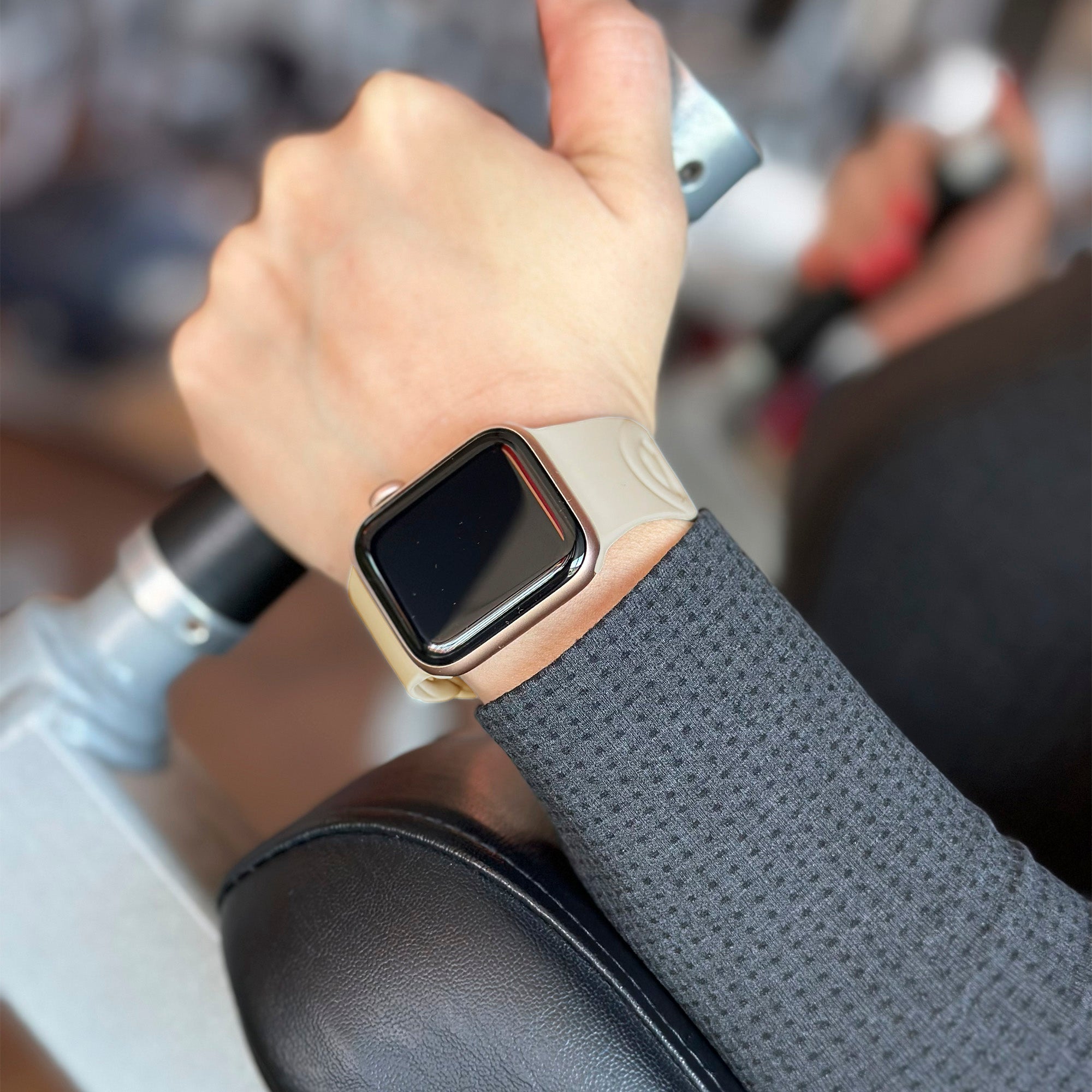 Apple Watch Silicone Chain Strap (Beige)