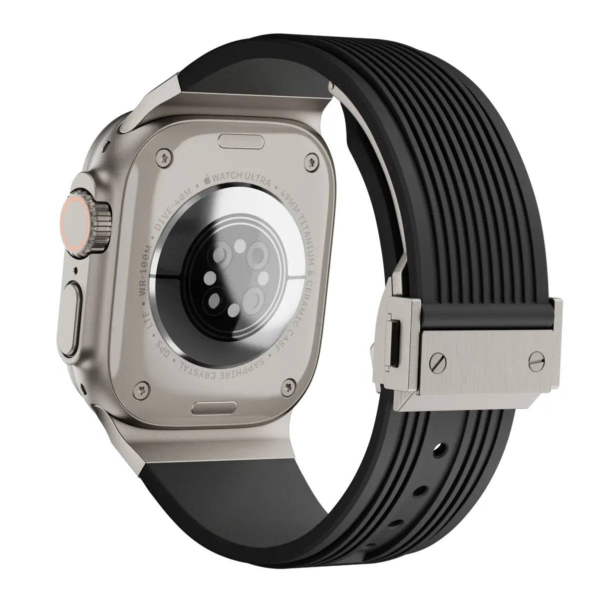 Apple Watch Liquid Elastic Silicone Strap (Black)