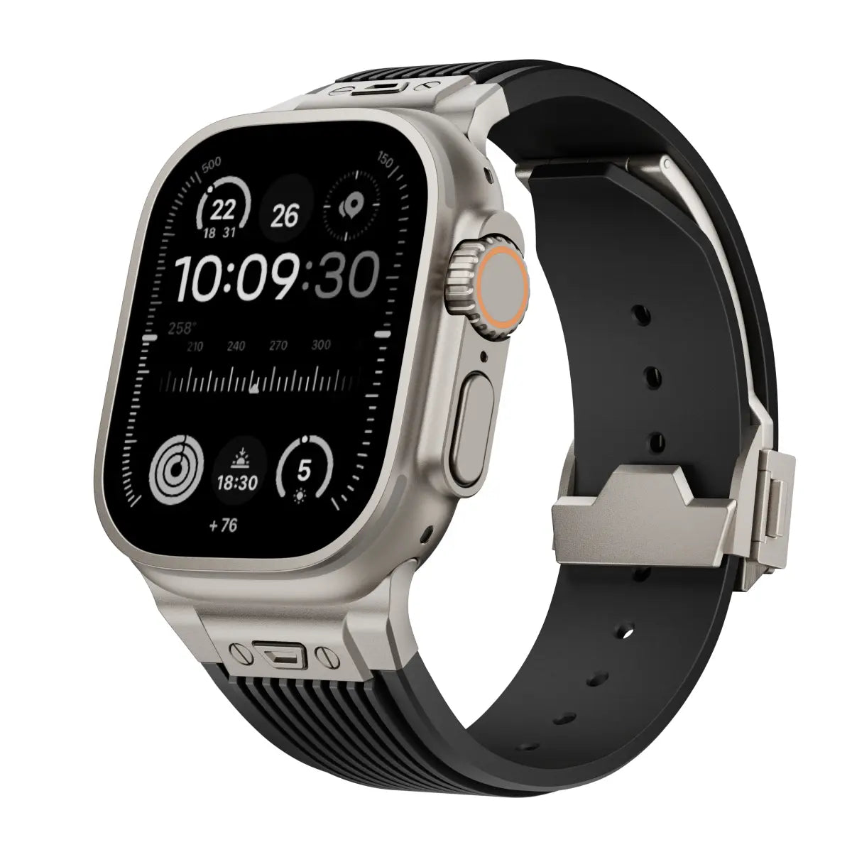 Apple Watch Liquid Elastic Silicone Strap (Black)