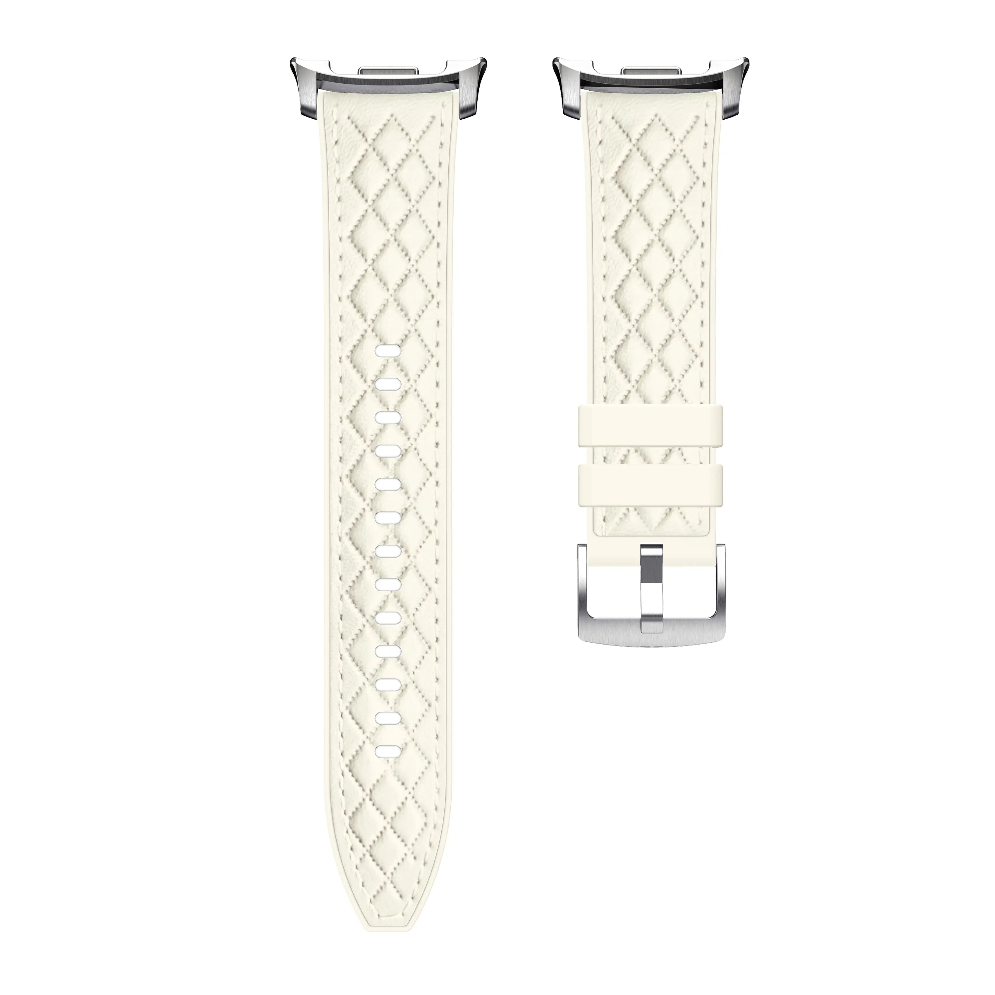 Samsung Galaxy Watch 9 - 40mm Diamond Leather Hybrid Strap (Beige)