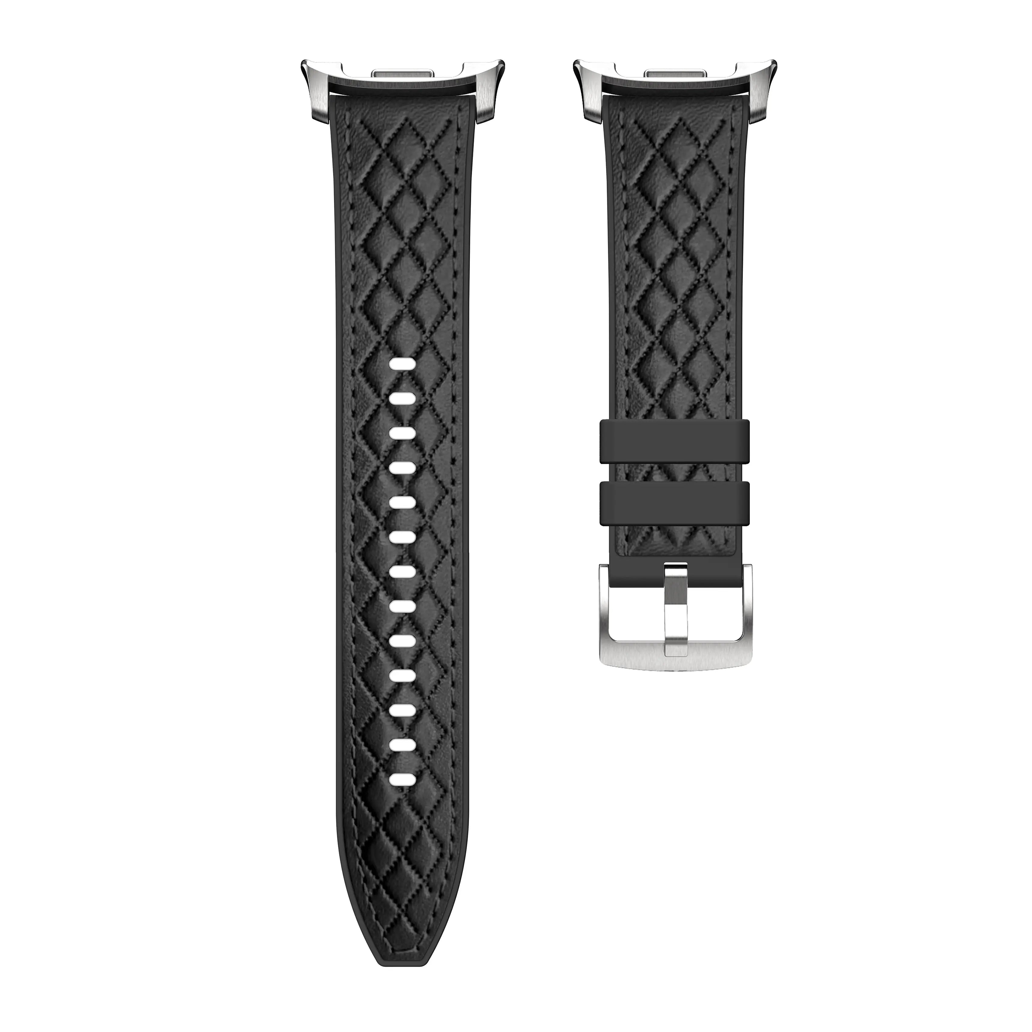 Samsung Galaxy Watch 9 - 40mm Diamond Leather Hybrid Strap (Black)