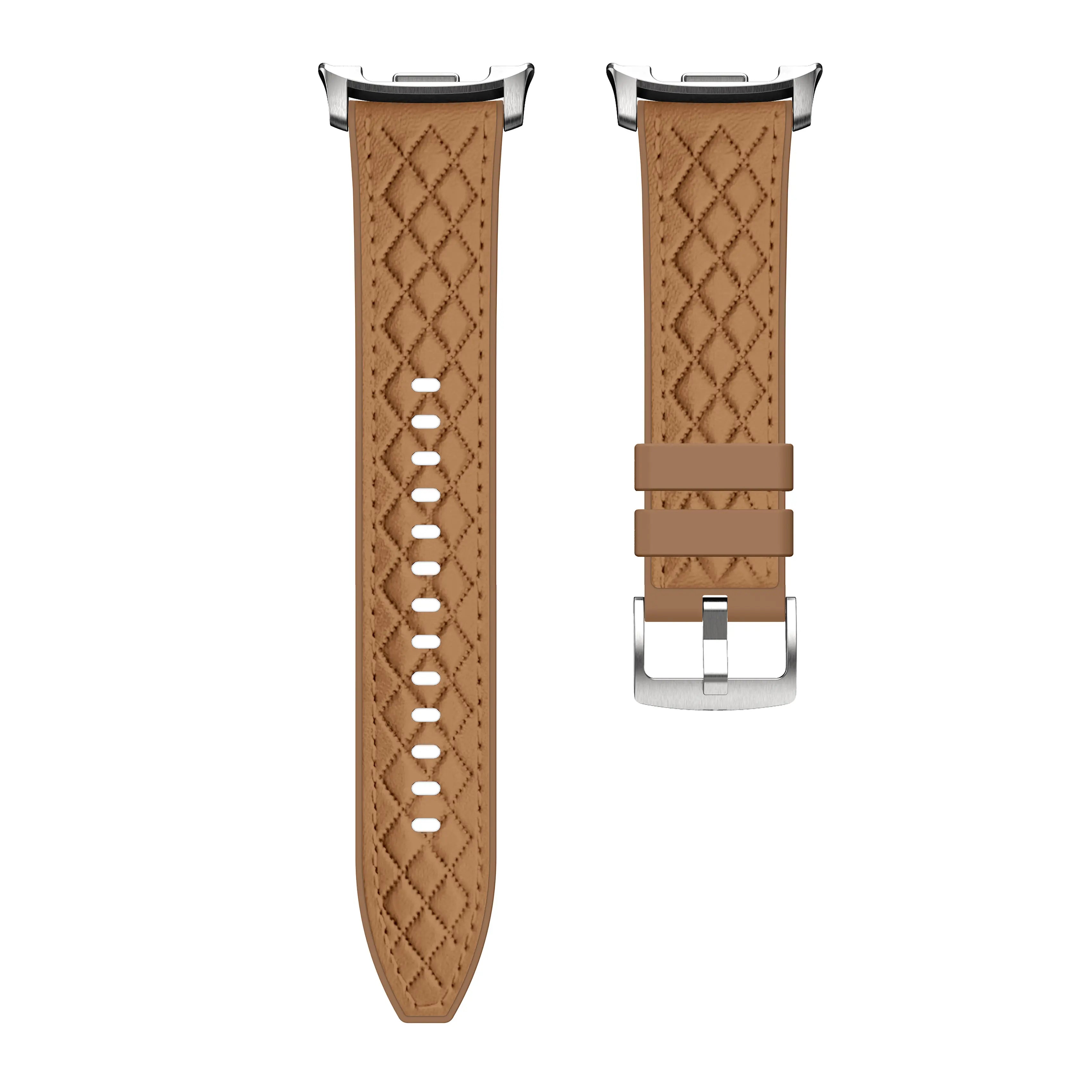 Samsung Galaxy Watch 9 - 40mm Diamond Leather Hybrid Strap (Brown)