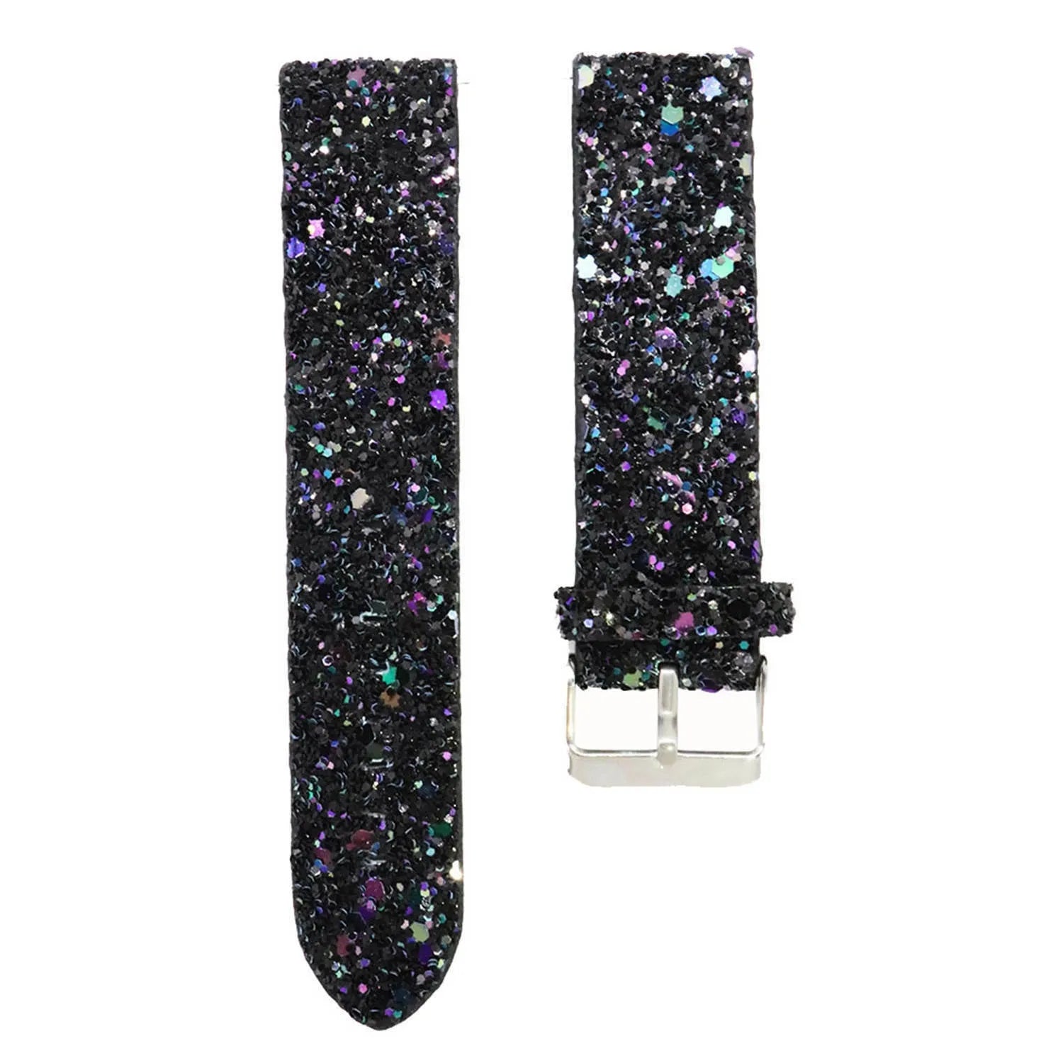 Coros Apex 2 Glitter Leather Strap (Black)