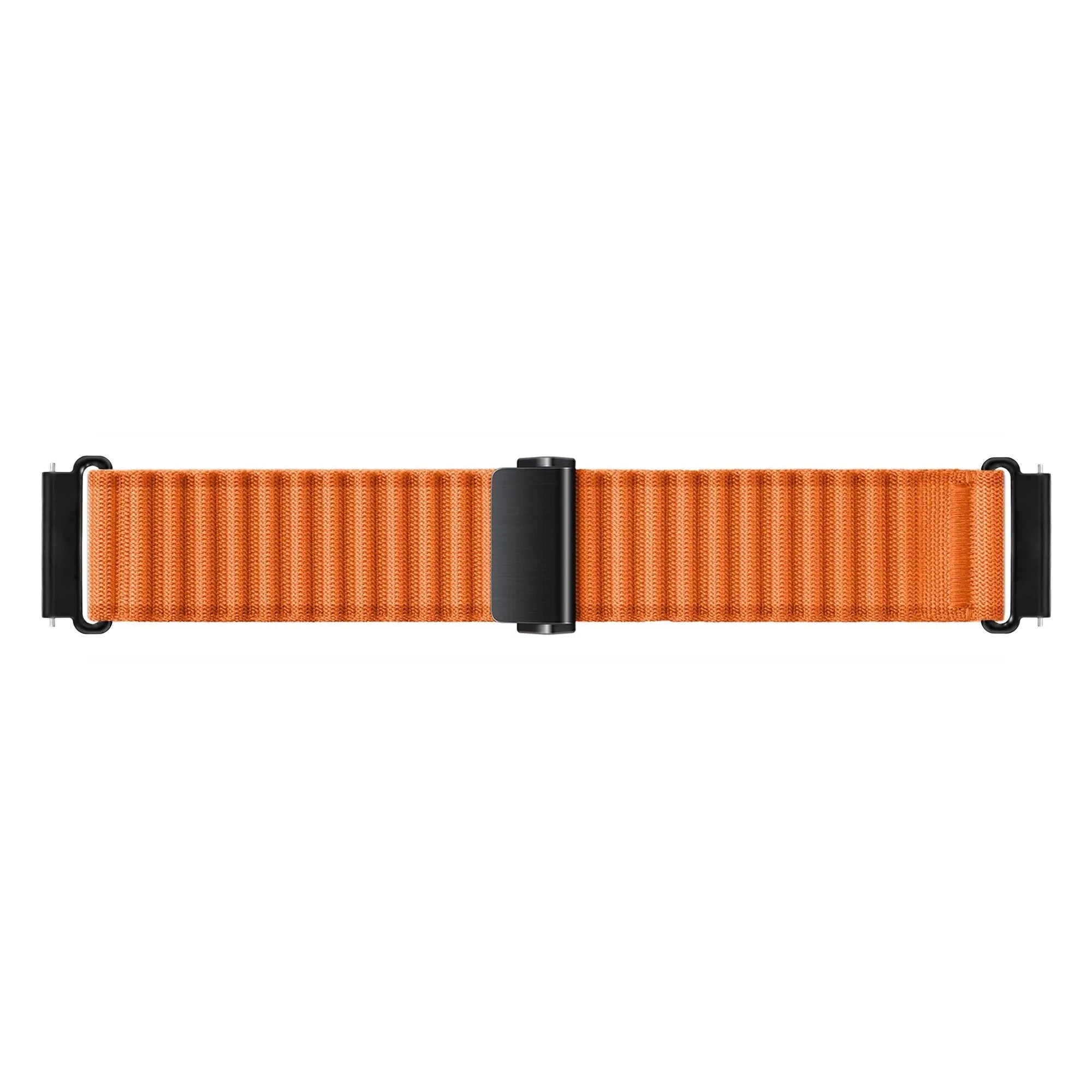 Outdoor Nylon Strap, orange, laid flat, joined, direct top view