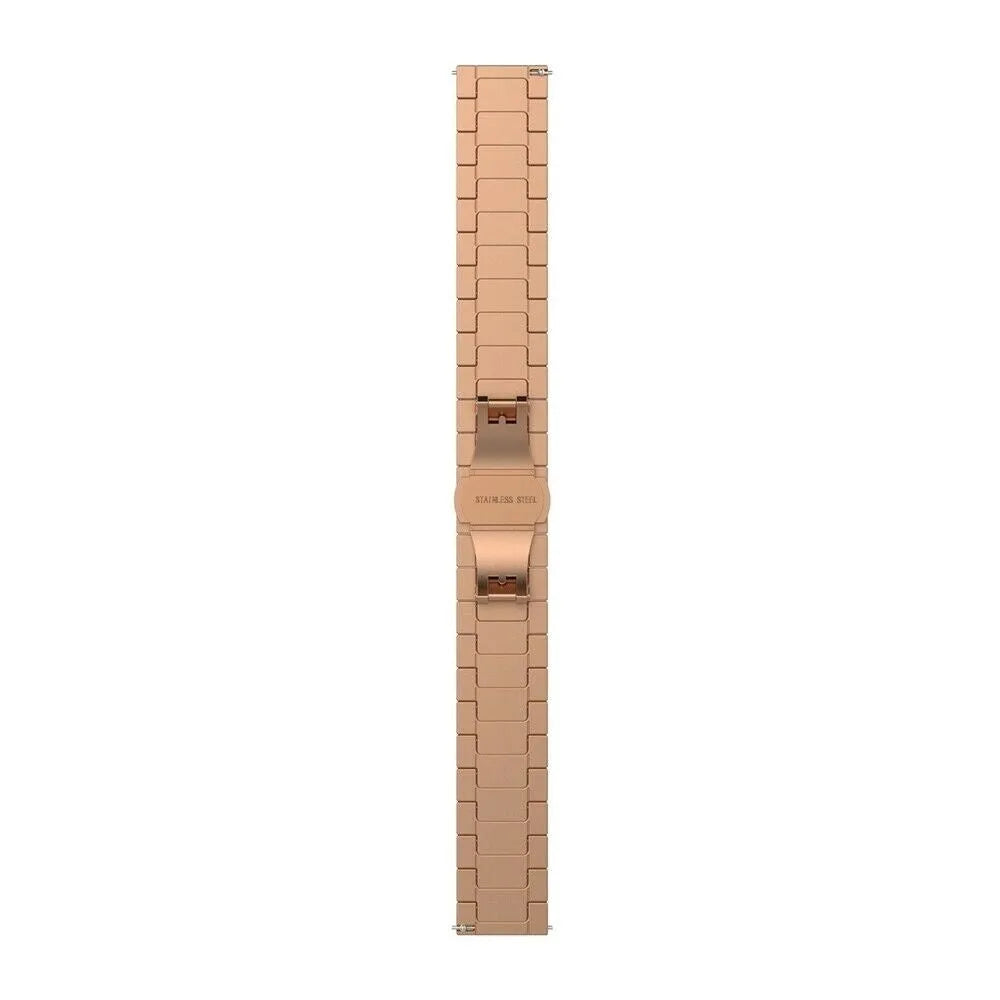 Metal Strap, rose gold, laid flat, joined, direct top view