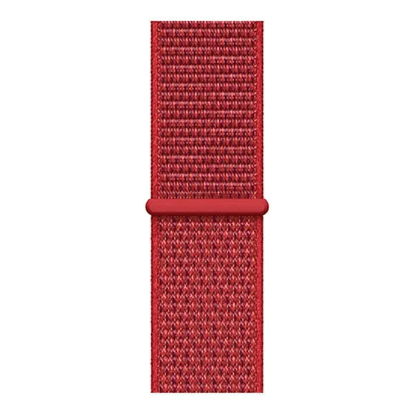 Nylon Strap, red, laid flat, joined, direct top view