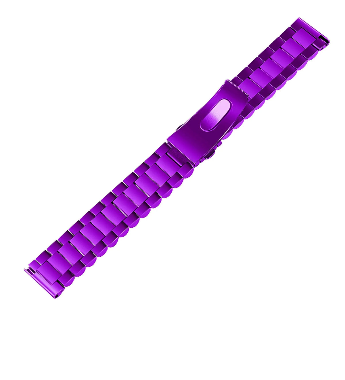 Steel Strap, purple, laid flat, joined, direct top view