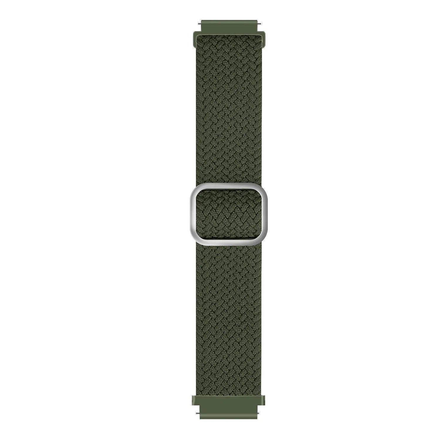Nylon Adjustable Braided Strap, green, laid flat, joined, direct top view