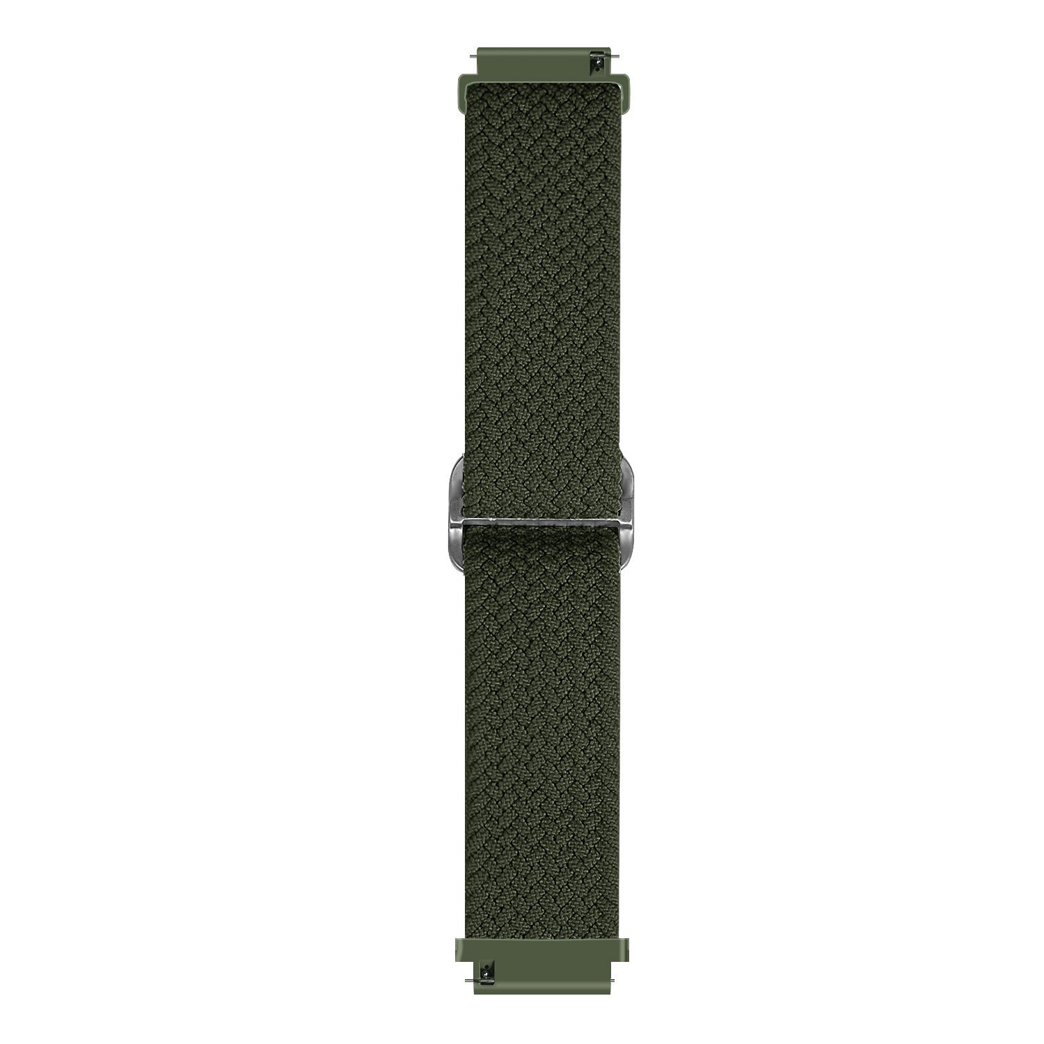 Nylon Adjustable Braided Strap, green, laid flat, joined, direct top view