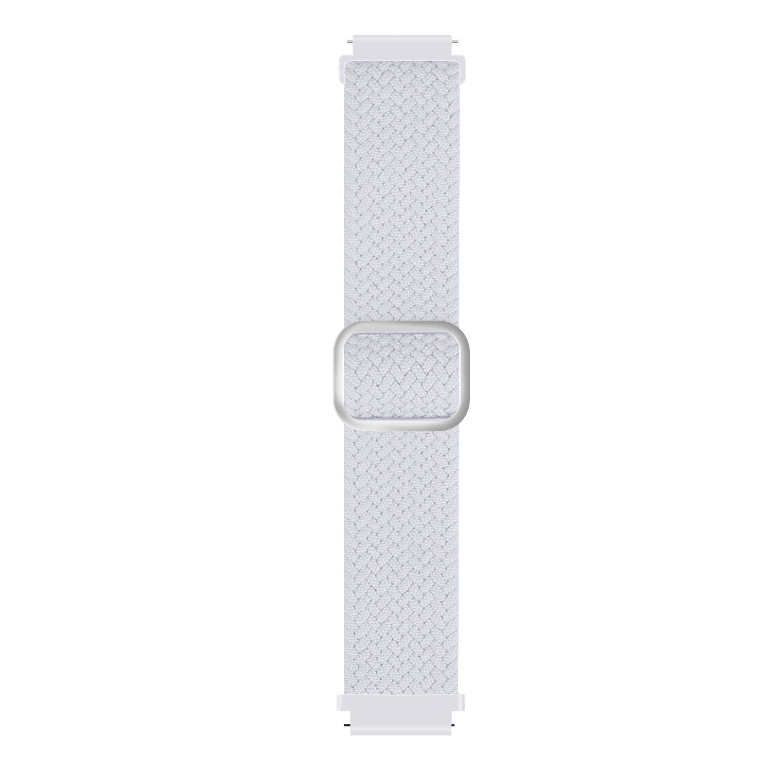 Nylon Adjustable Braided Strap, white, laid flat, joined, direct top view