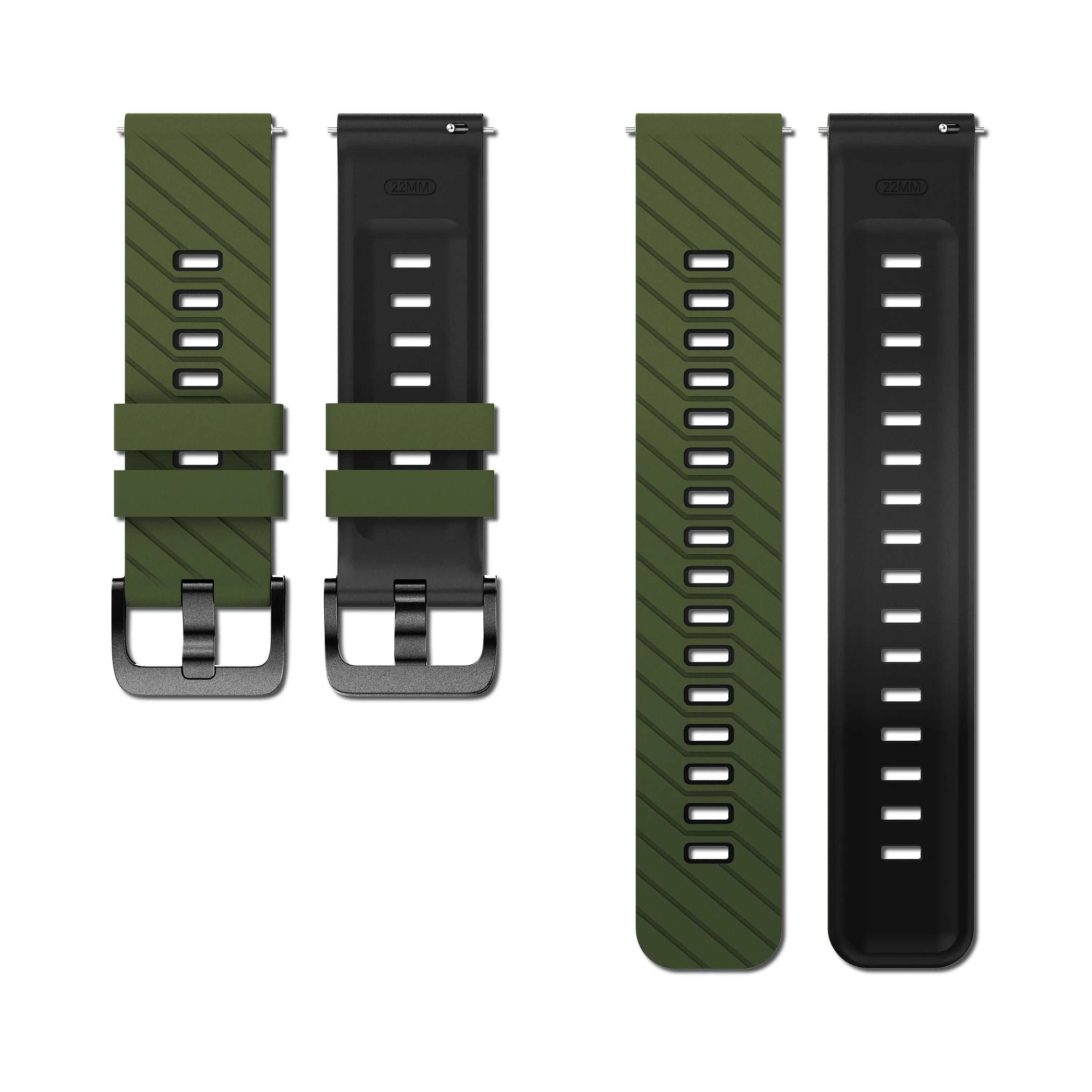 Amazfit Bip 5 Twill Sport Strap (Green/Black)