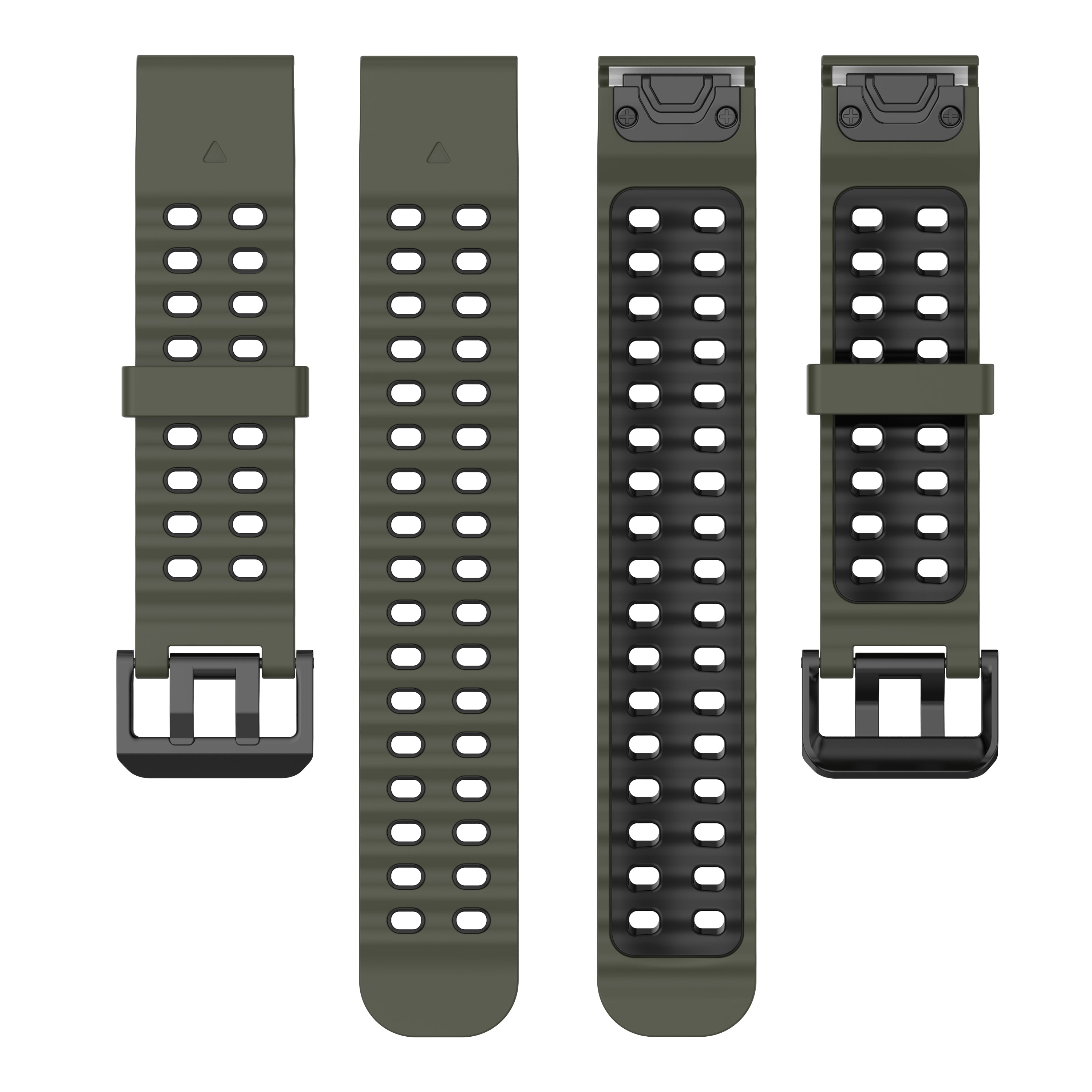 Garmin Fenix 5x / 6x Wave Sport Strap (Green/Black)