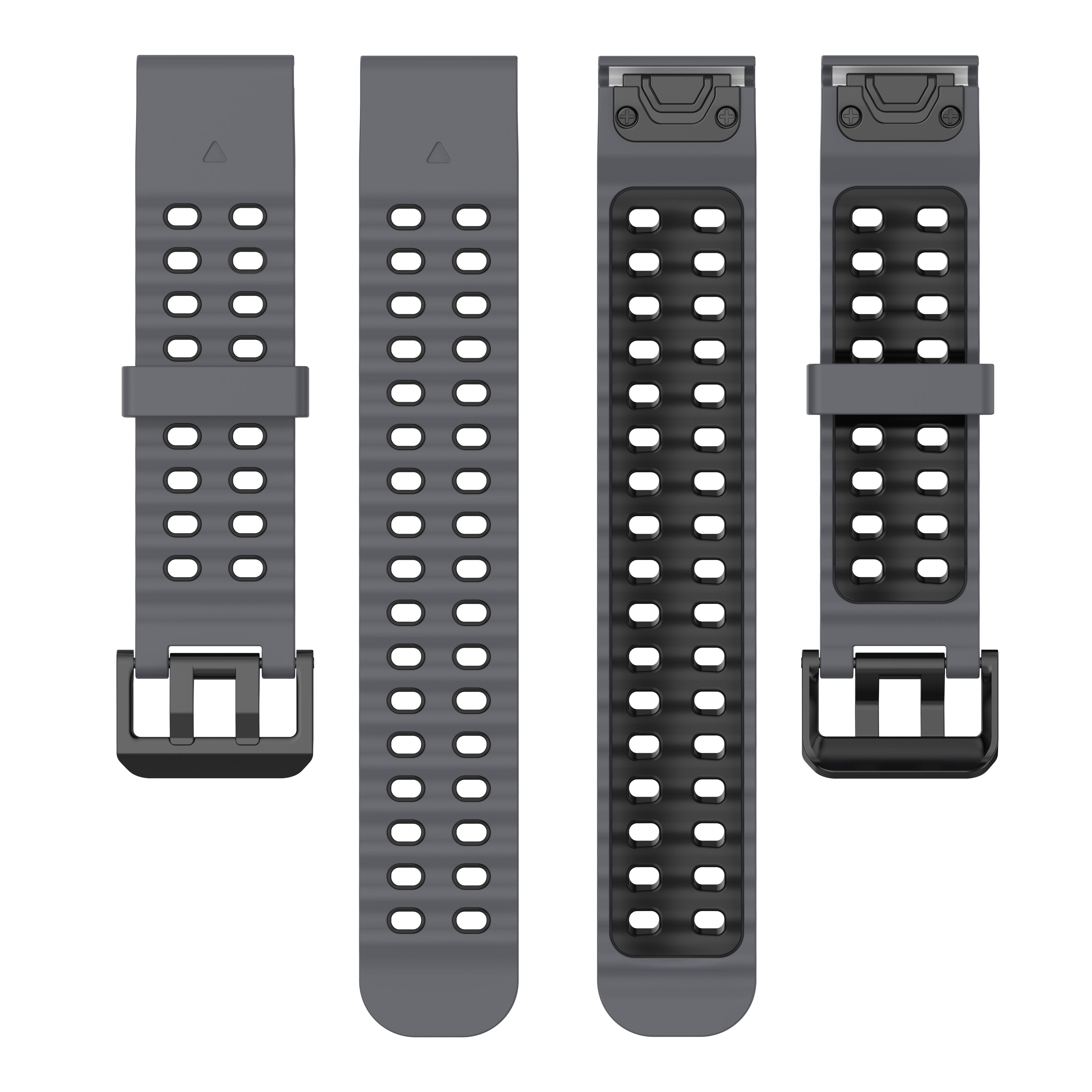 Garmin Quatix 5 / 6 / 7 Wave Sport Strap (Dark Grey/Black)