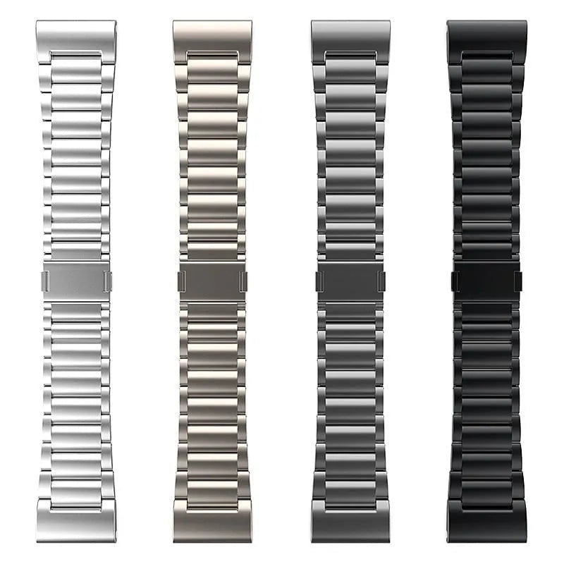 Magnetic Titanium Strap, laid flat, separate parts, top and underside view