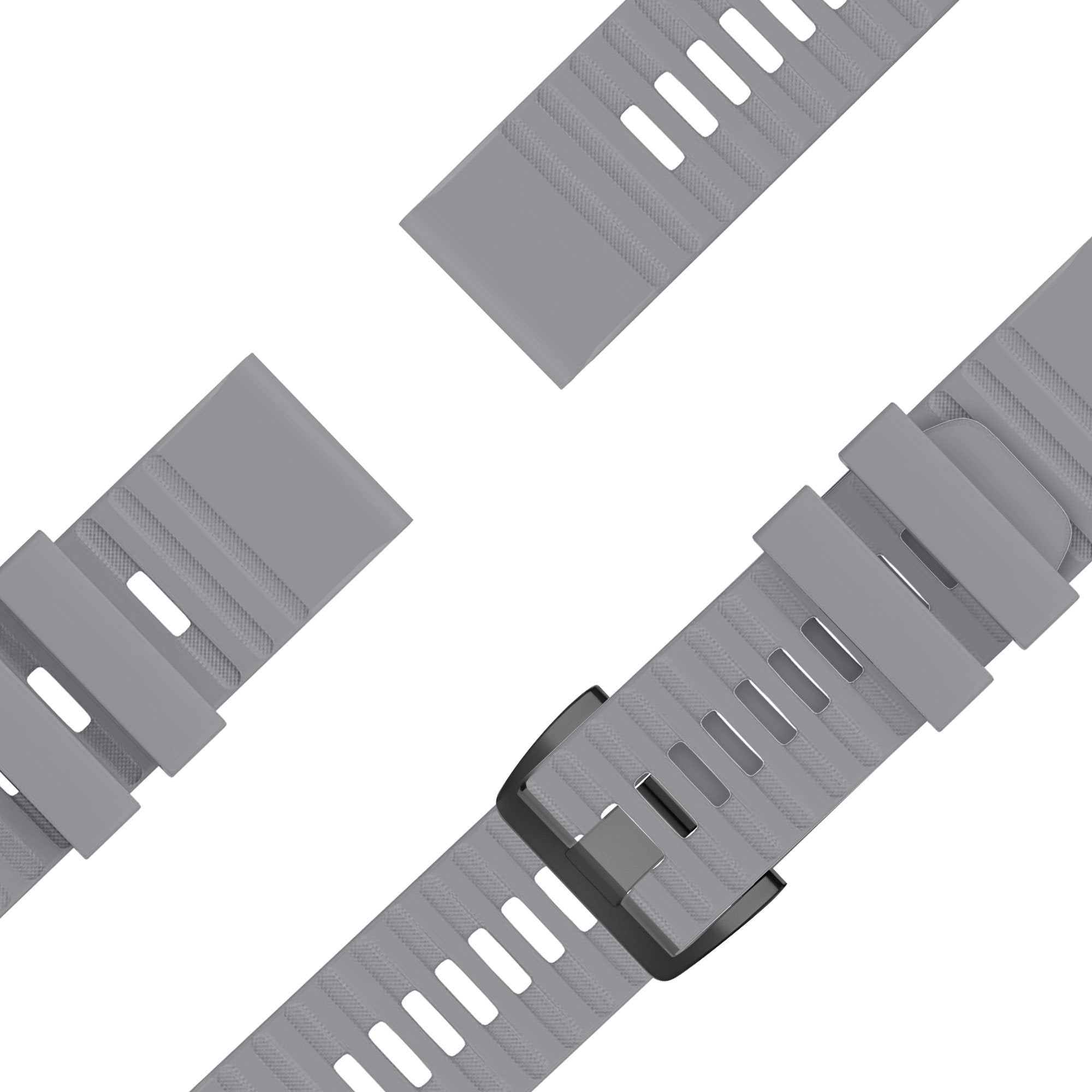 Bandz Garmin Forerunner 945 Buckled Silicone Strap (Grey)