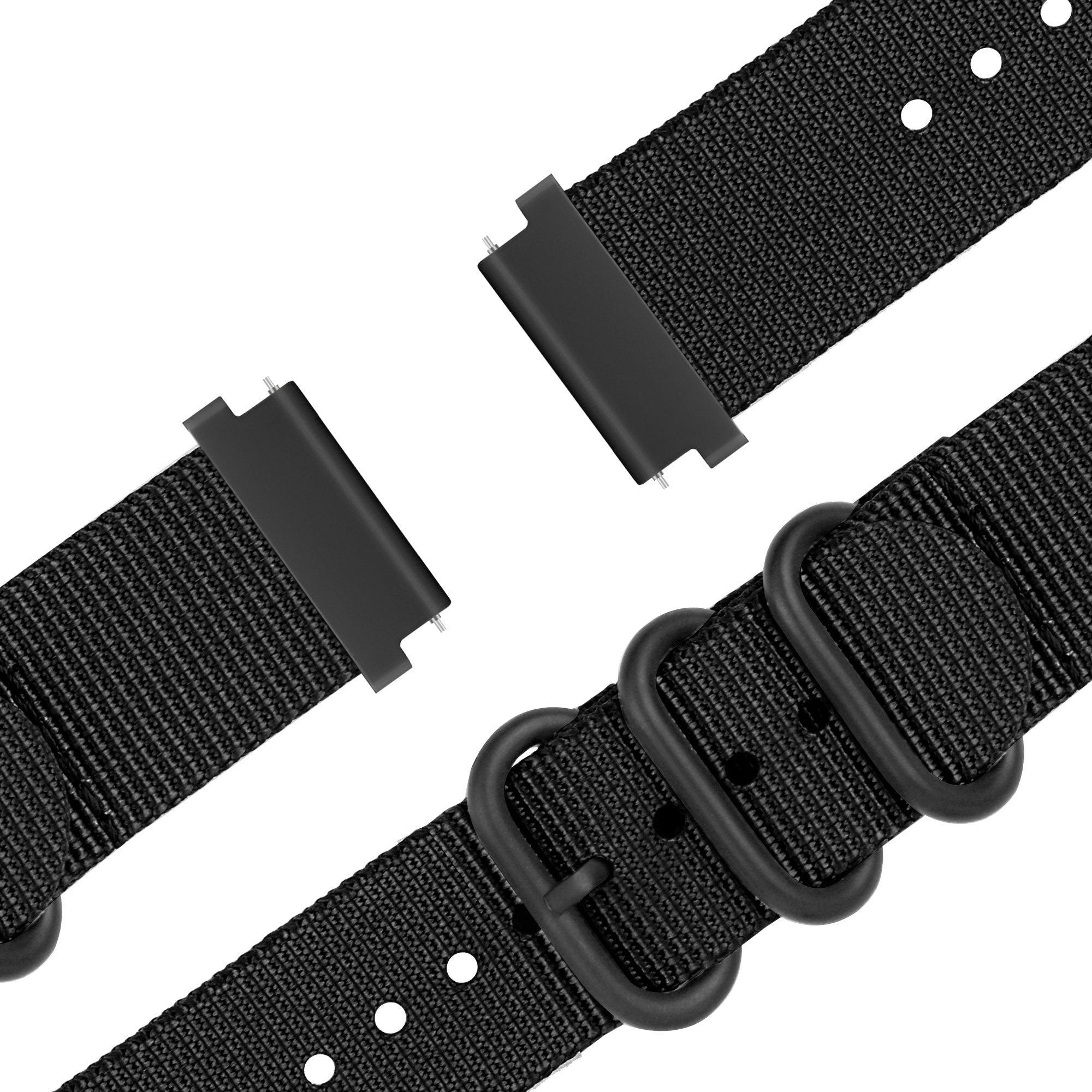 Bandz Garmin Forerunner 645 Buckled Nylon Strap (Black)