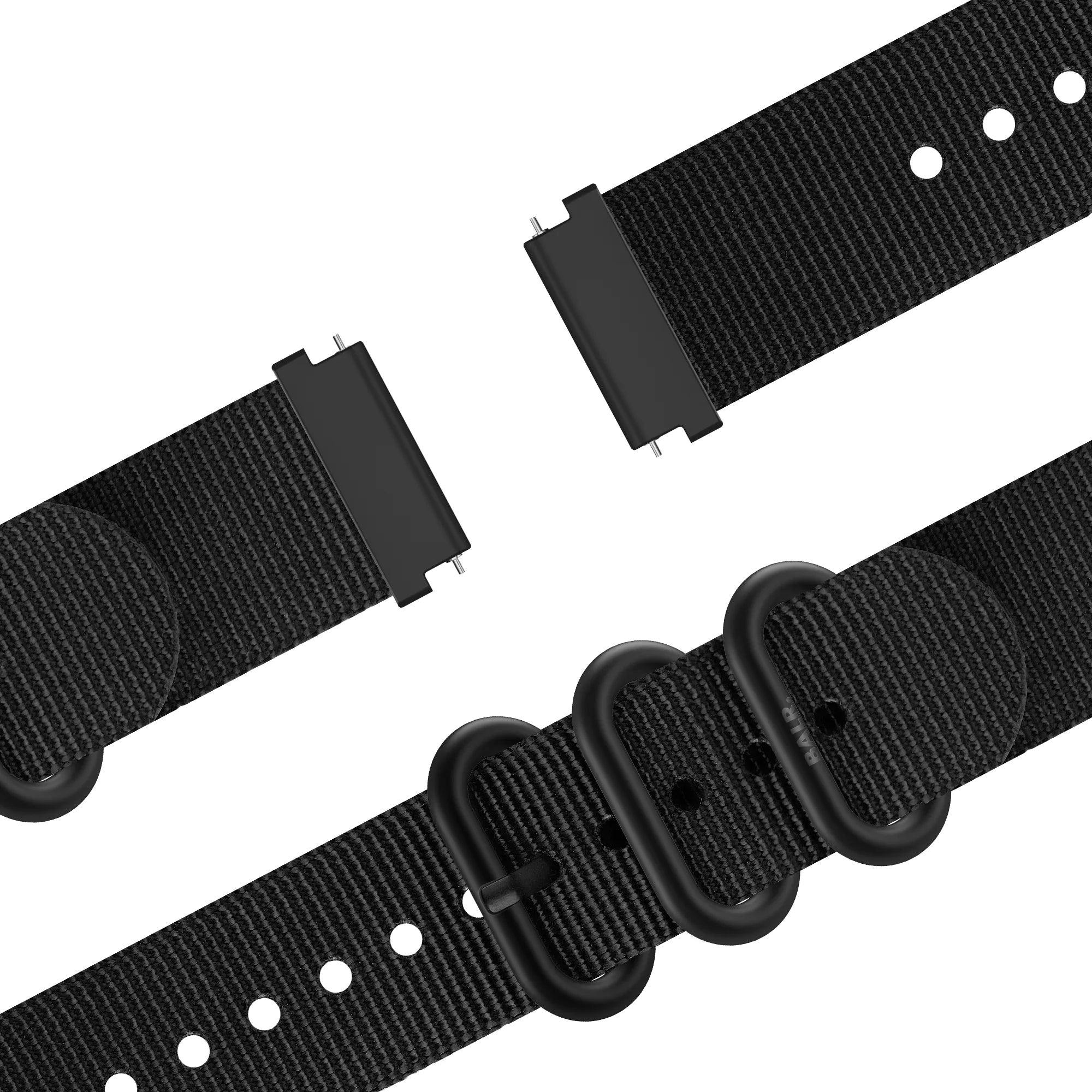BALR Samsung Galaxy Watch 42mm Nylon Strap with Buckle (Black)