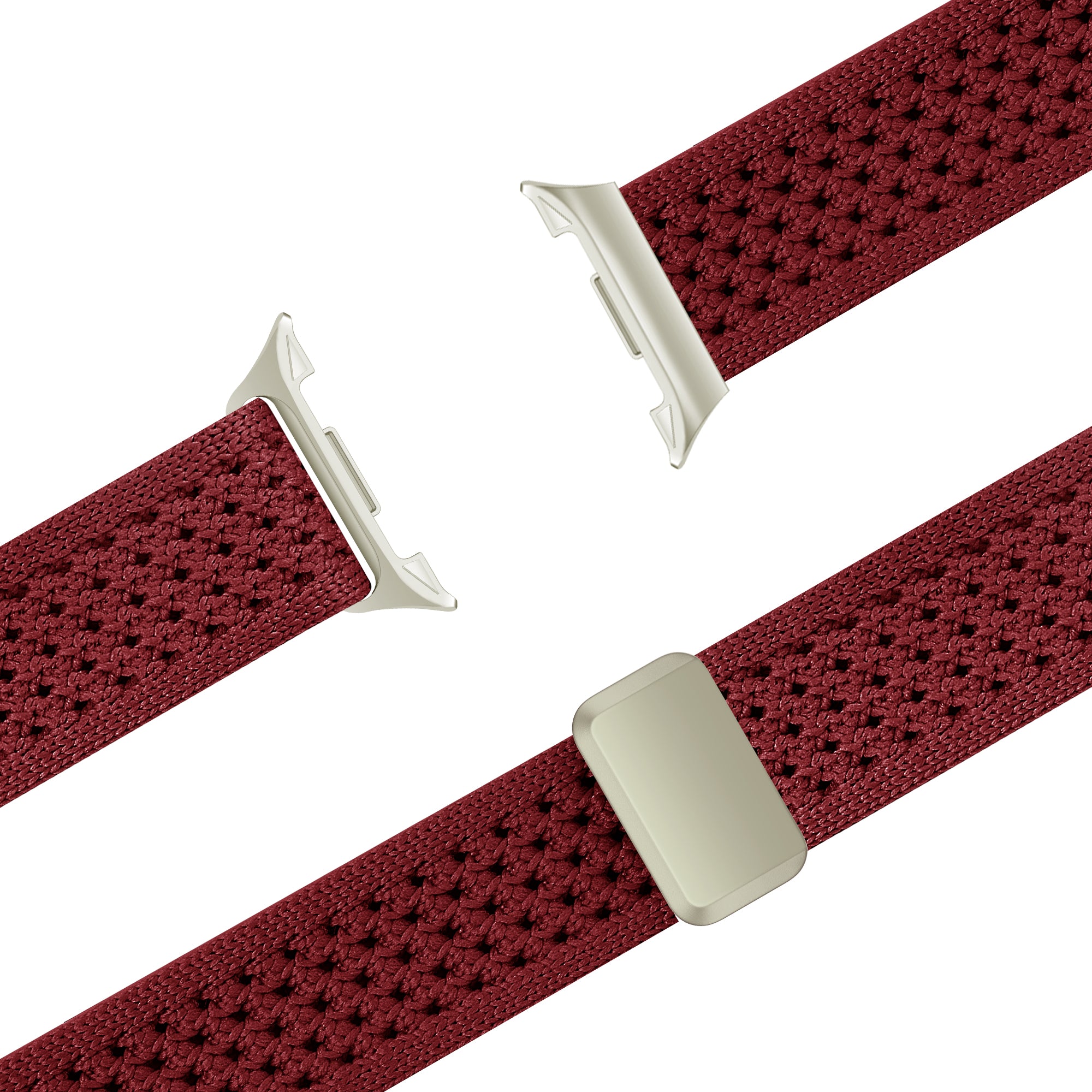 Bandz Samsung Galaxy Watch 9 - 44mm Vintage Nylon Strap (Wine Red)
