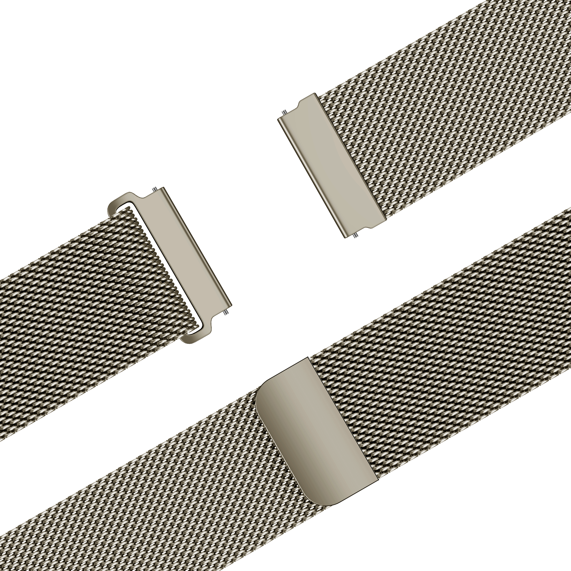 Bandz Xiaomi Mi Watch 'One Push' Milanese Strap (Titanium)