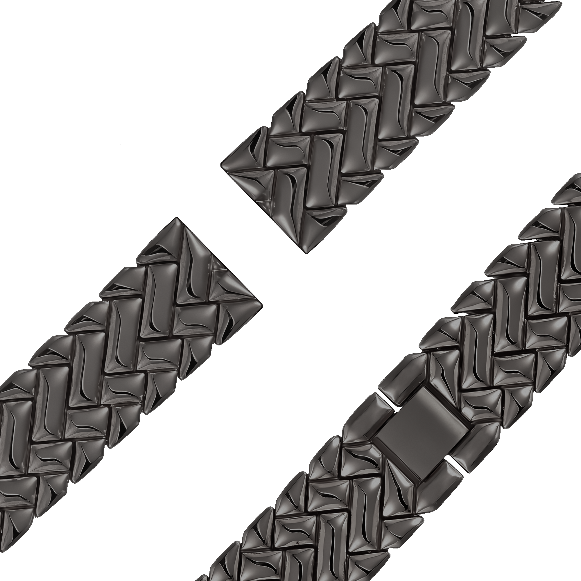 Bandz Withings ScanWatch 2 - 38mm Metal Strap 'V-Type' (Black)