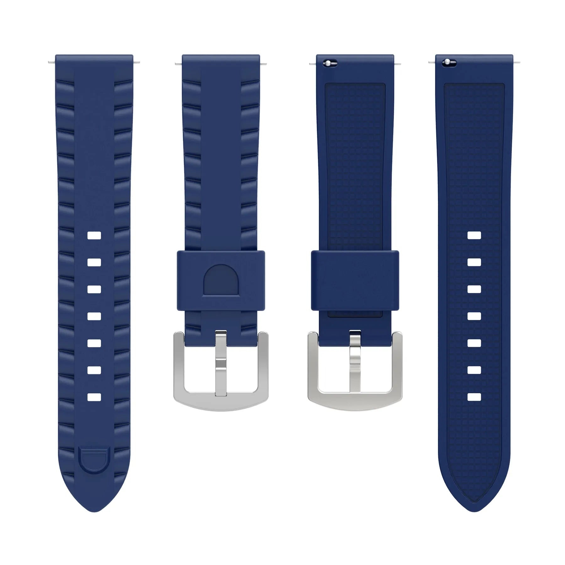 Coros Apex 4 - 46mm Wave Silicone Strap (Dark Blue)