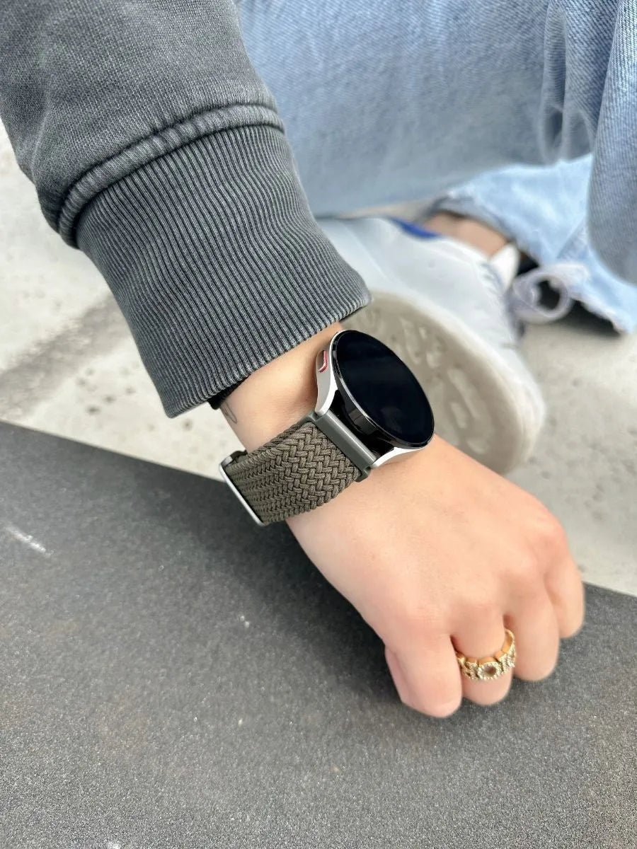 Nylon Adjustable Braided Strap, green, lifestyle photo