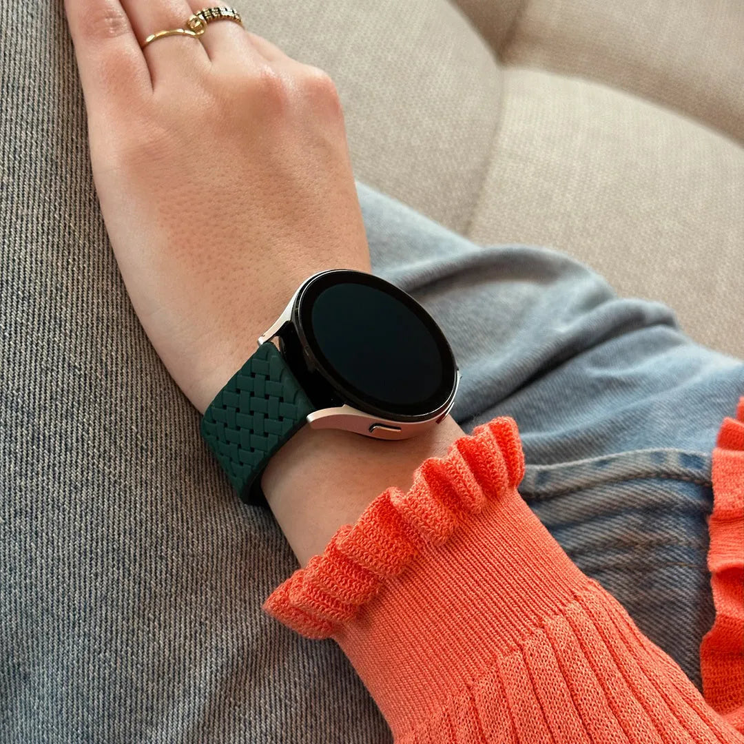 Amazfit Bip U (Pro) Braided Silicone Strap (Dark Green)
