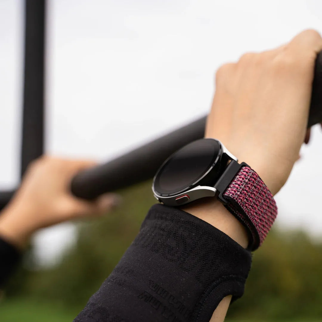 Nylon Strap, berry, lifestyle photo