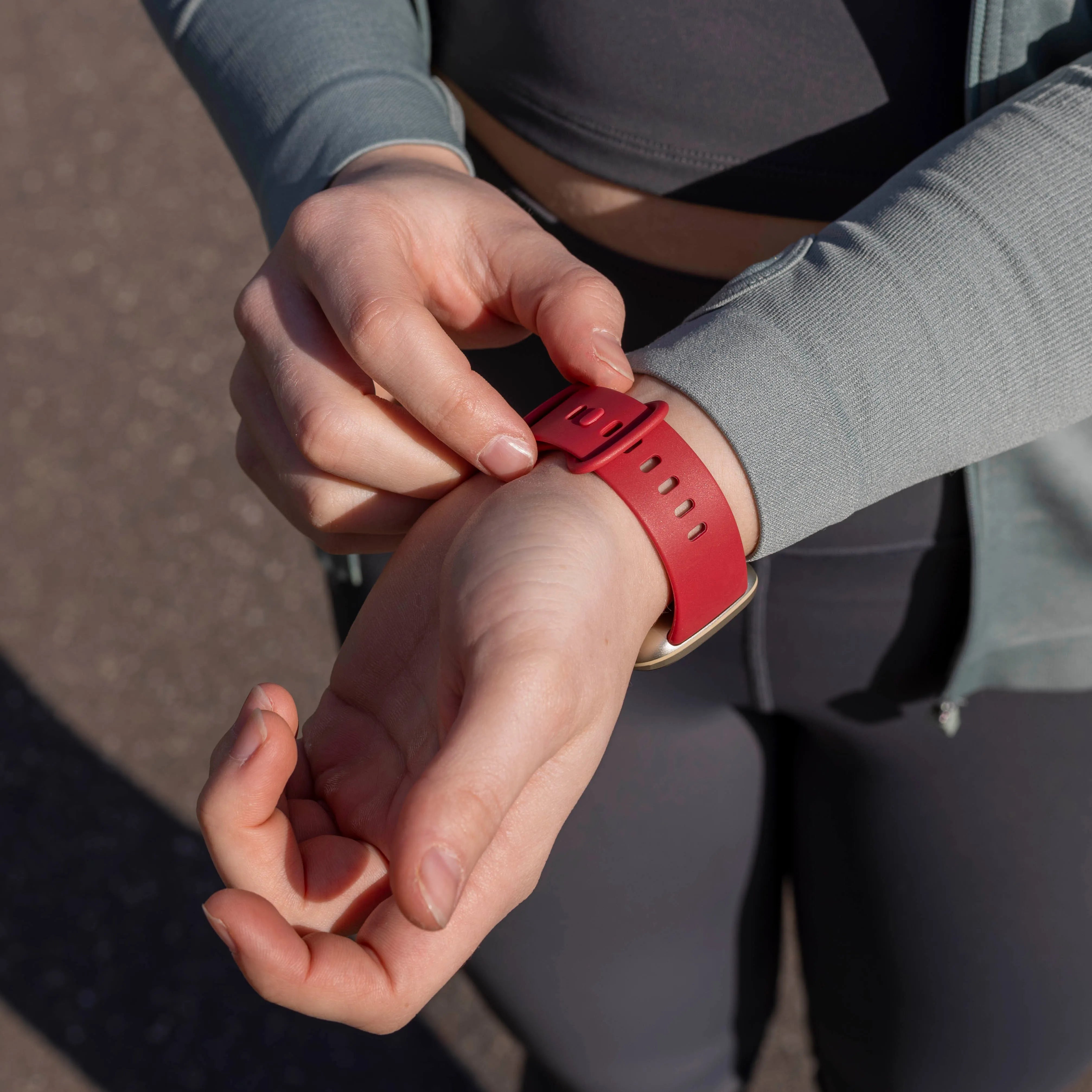 Fitbit Versa 3 Silicone Strap Classic (Wine Red)