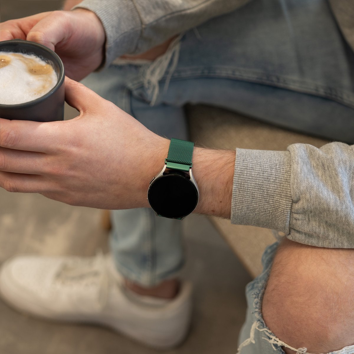 Samsung Galaxy Watch 6 Classic 43mm Milanese Strap (Green)