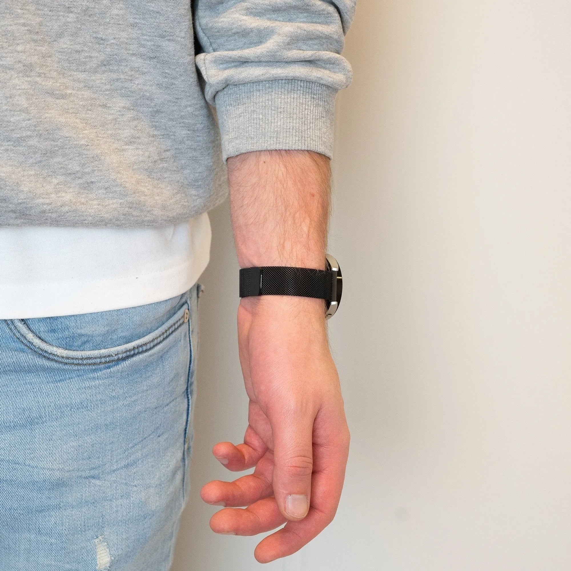 Bandz Oppo Watch X2 Milanese Loop Strap (Black)