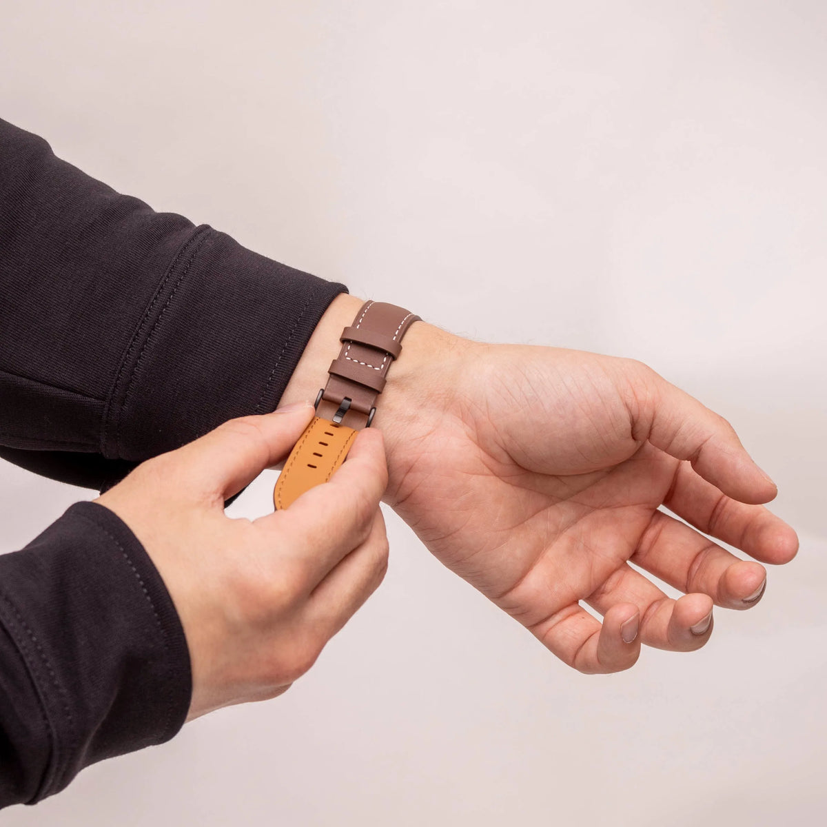 Premium Leather Strap, brown, lifestyle photo