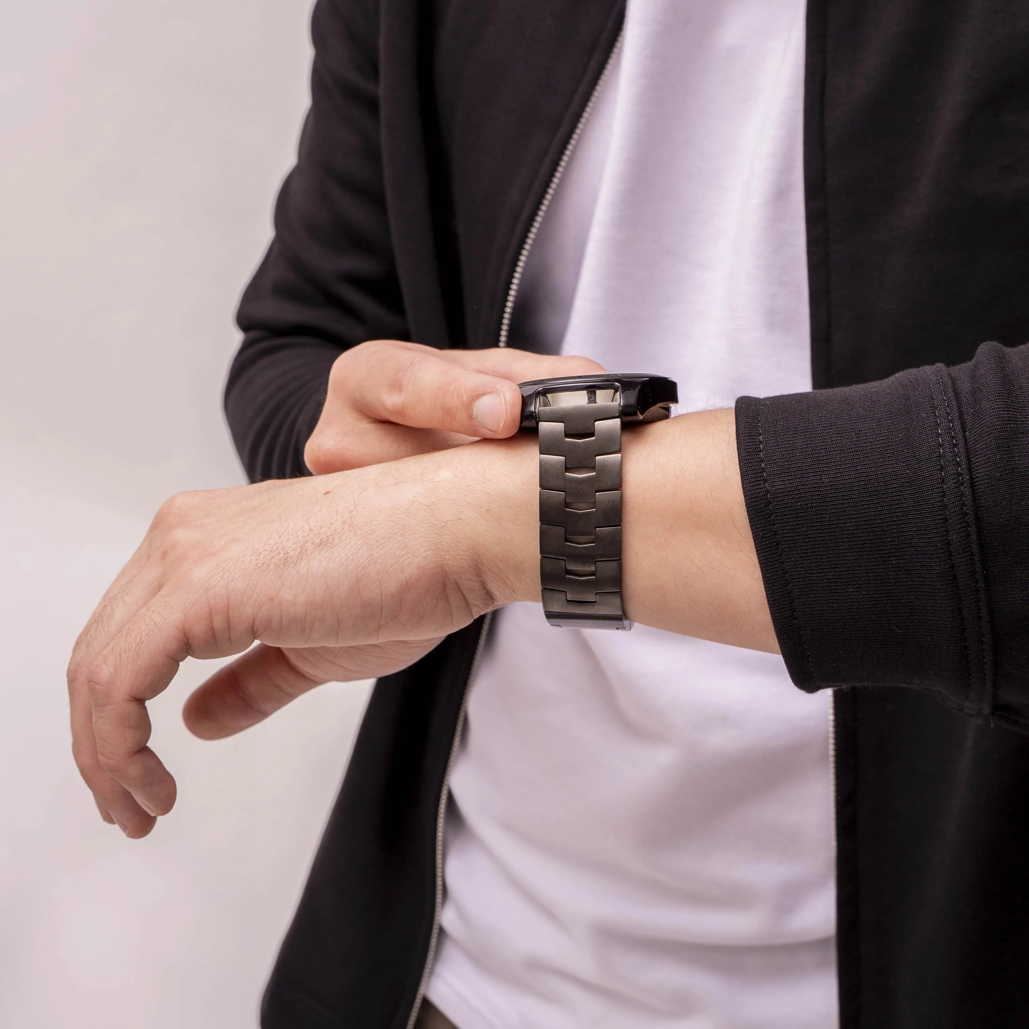 Oppo Watch X2 Titanium Grain Strap (Flat Closure) (Graphite)