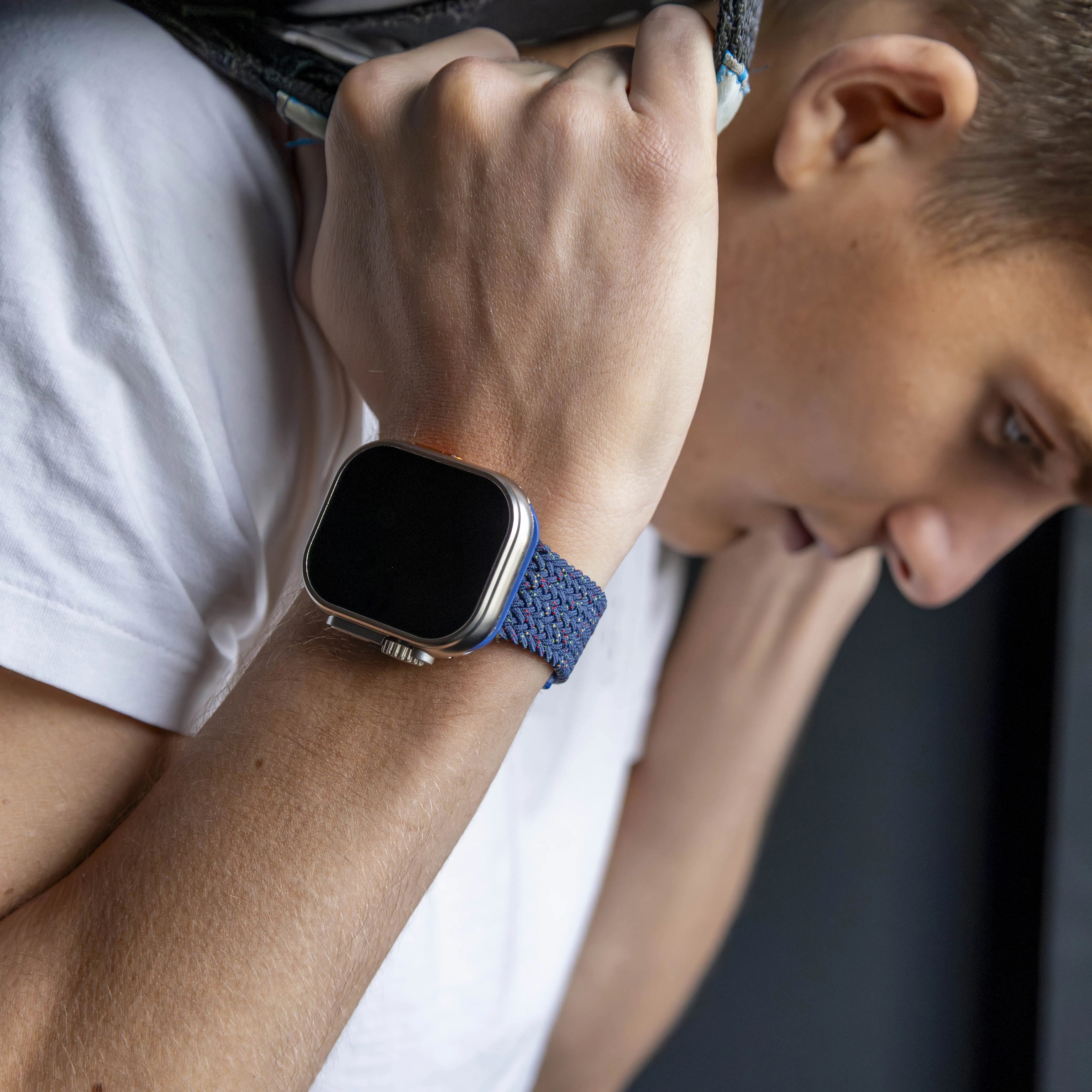 Apple Watch Braided Strap (Blue-Gray-Mix)
