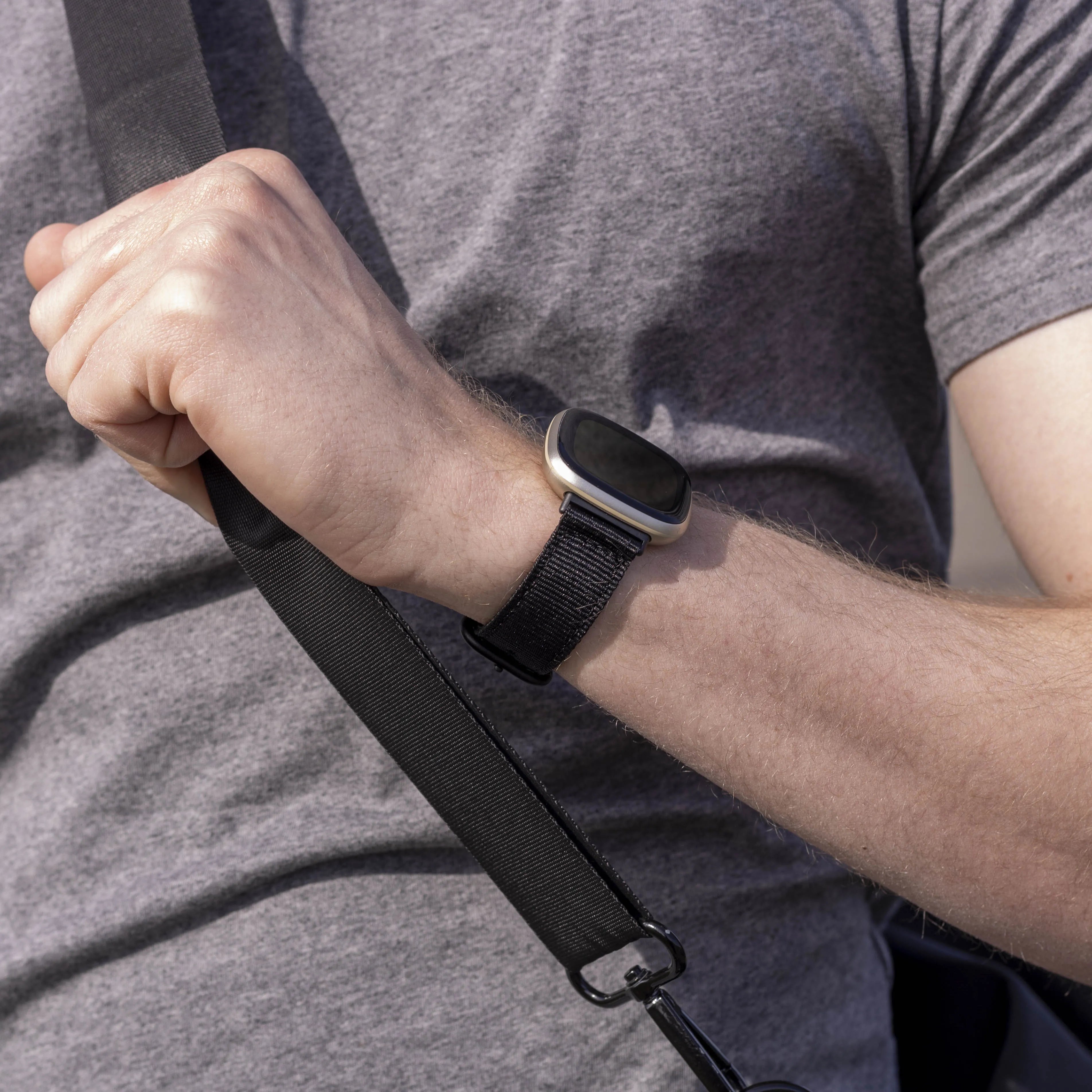 Fitbit Sense Nylon Strap with Buckle (Black)