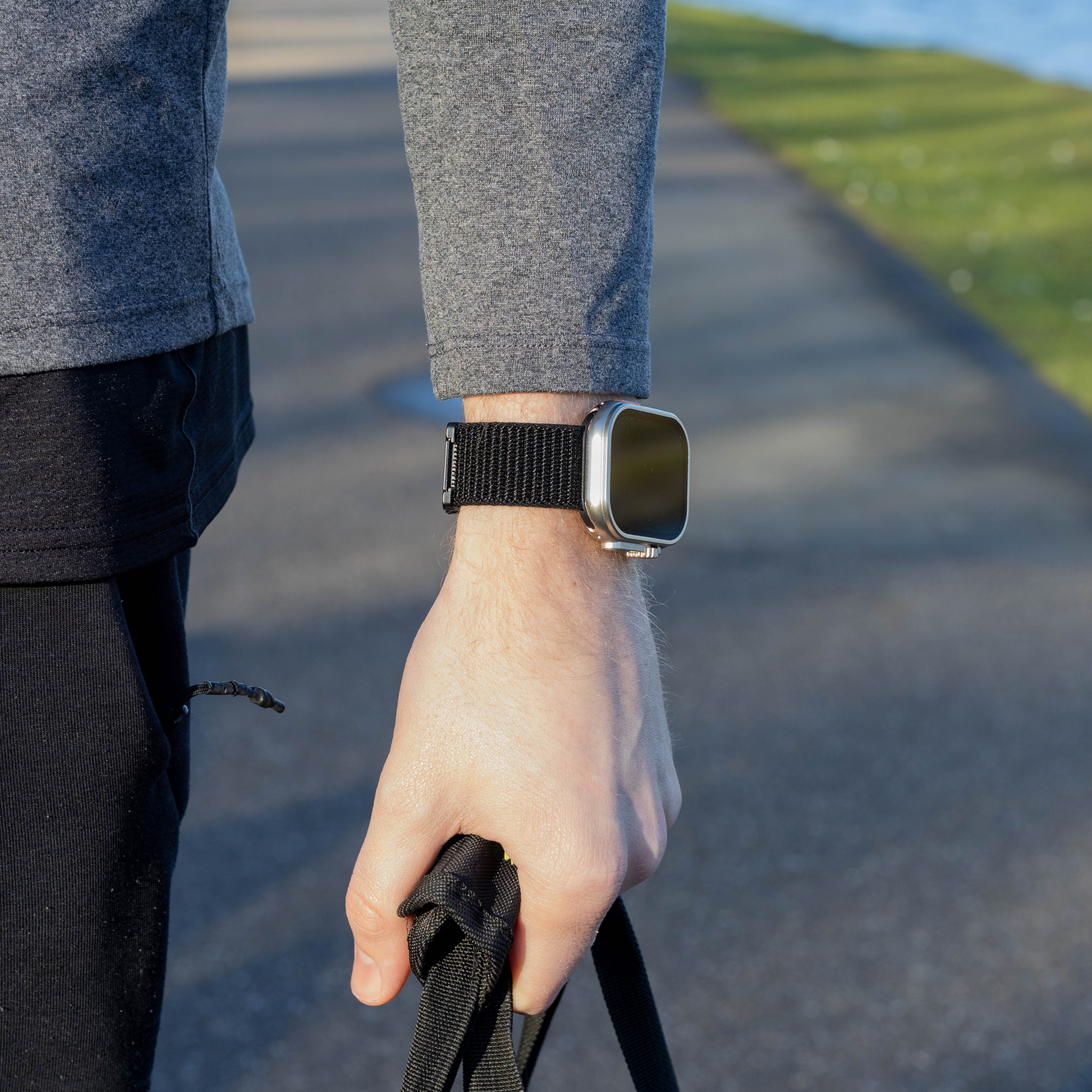 Bandz Apple Watch Ultra Nylon Strap 'Deluxe' P-Buckle (Black)