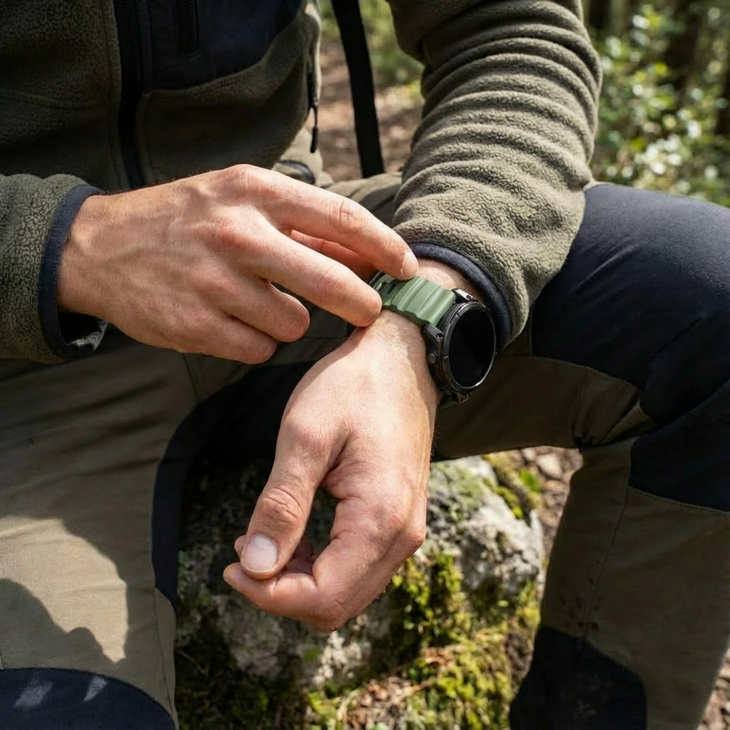 Garmin D2 Mach 2 - 47mm Trail Silicone Strap (Dark Green)
