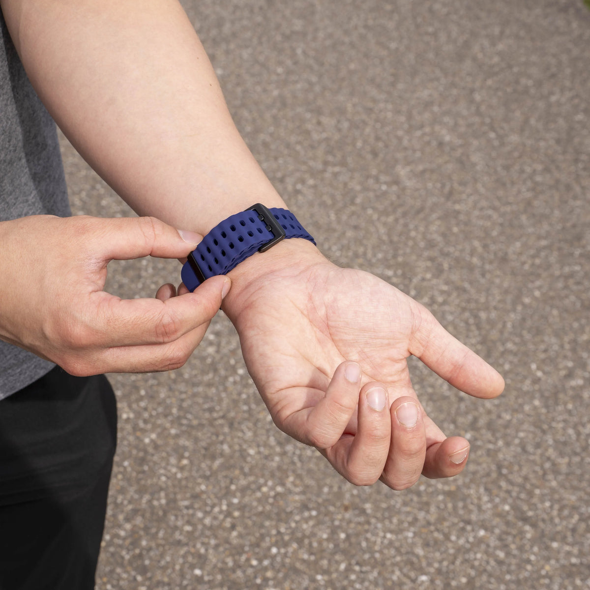 Silicone Ocean Strap, dark blue, lifestyle photo