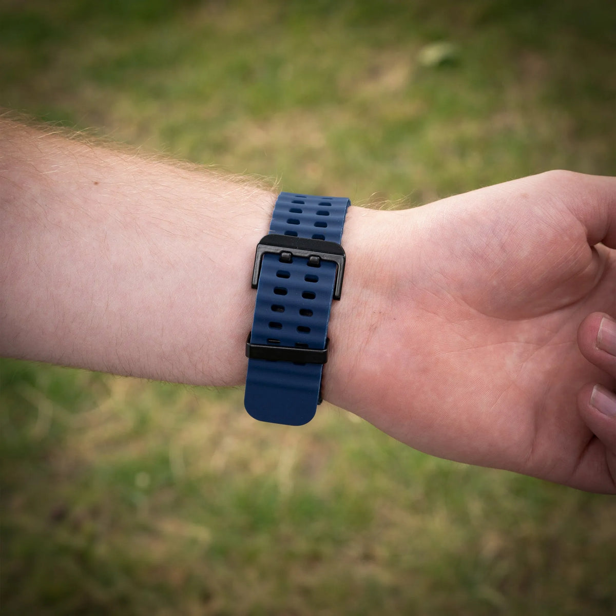 Silicone Ocean Strap, dark blue, lifestyle photo