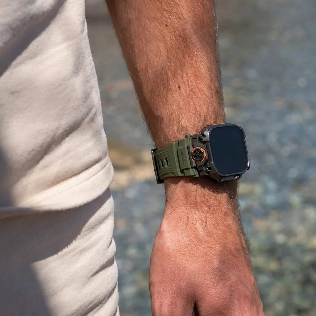 Apple Watch 'Four Claw' Silicone Strap (Green)