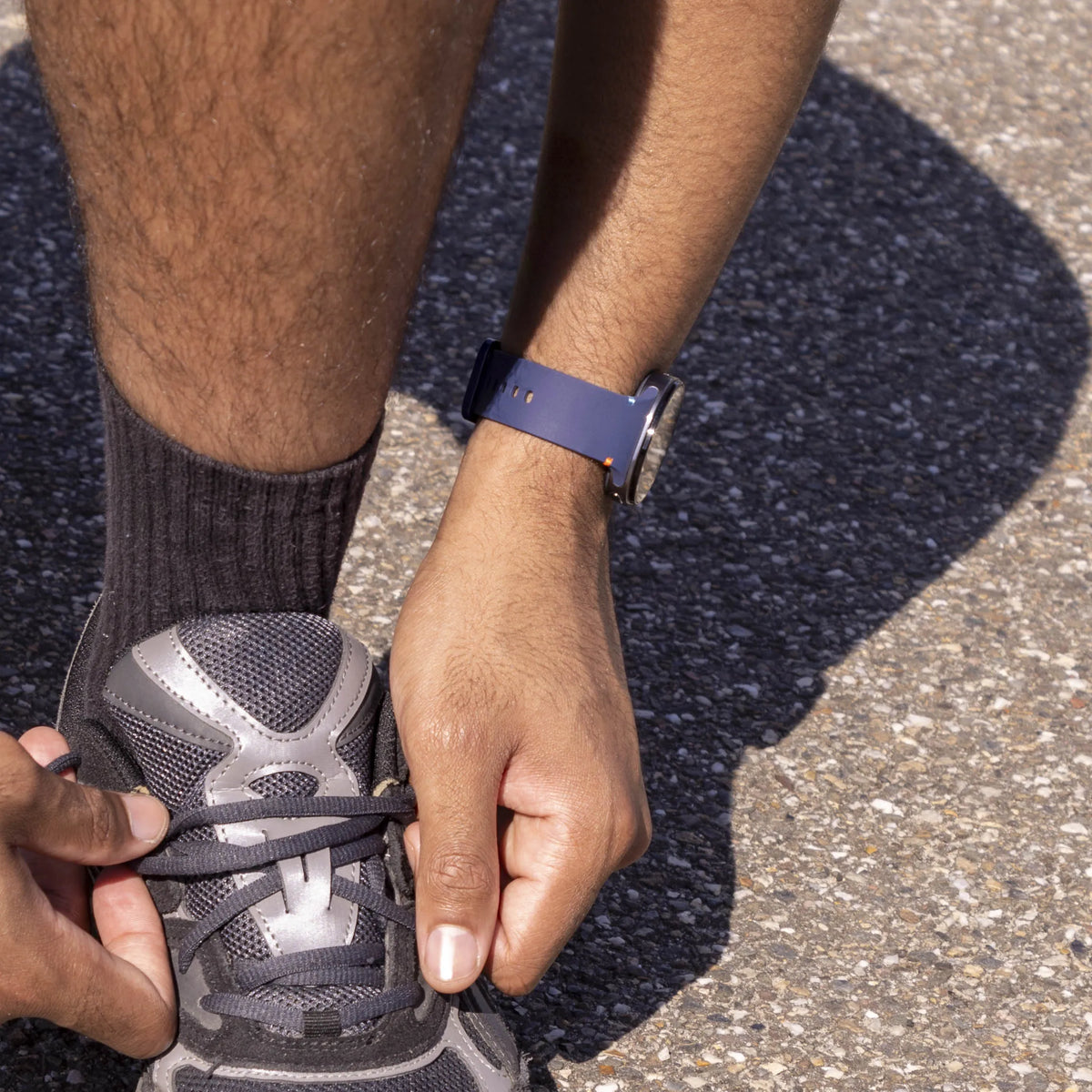 Silicone Strap, dark blue, lifestyle photo