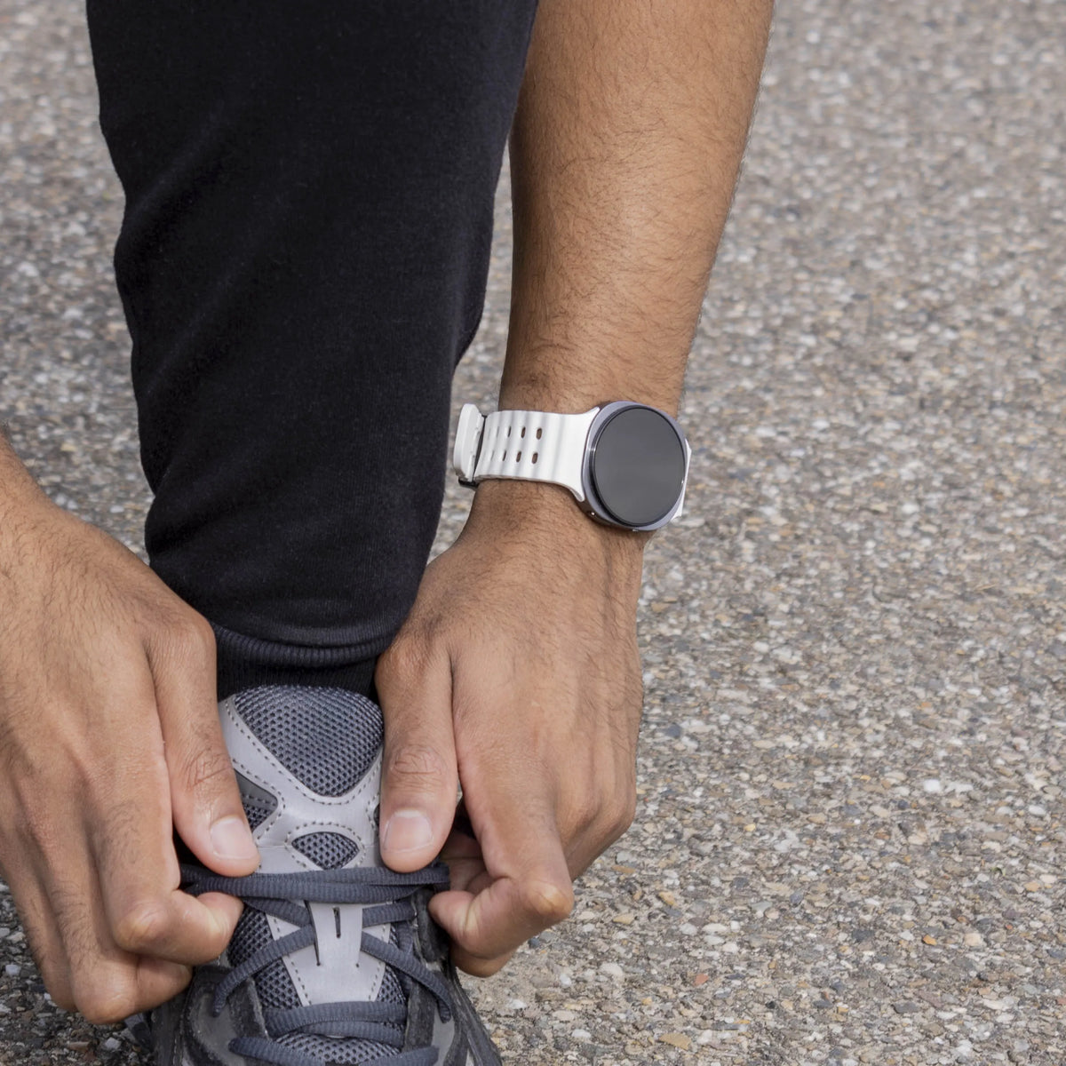 Silicone Ocean Strap, white, lifestyle photo