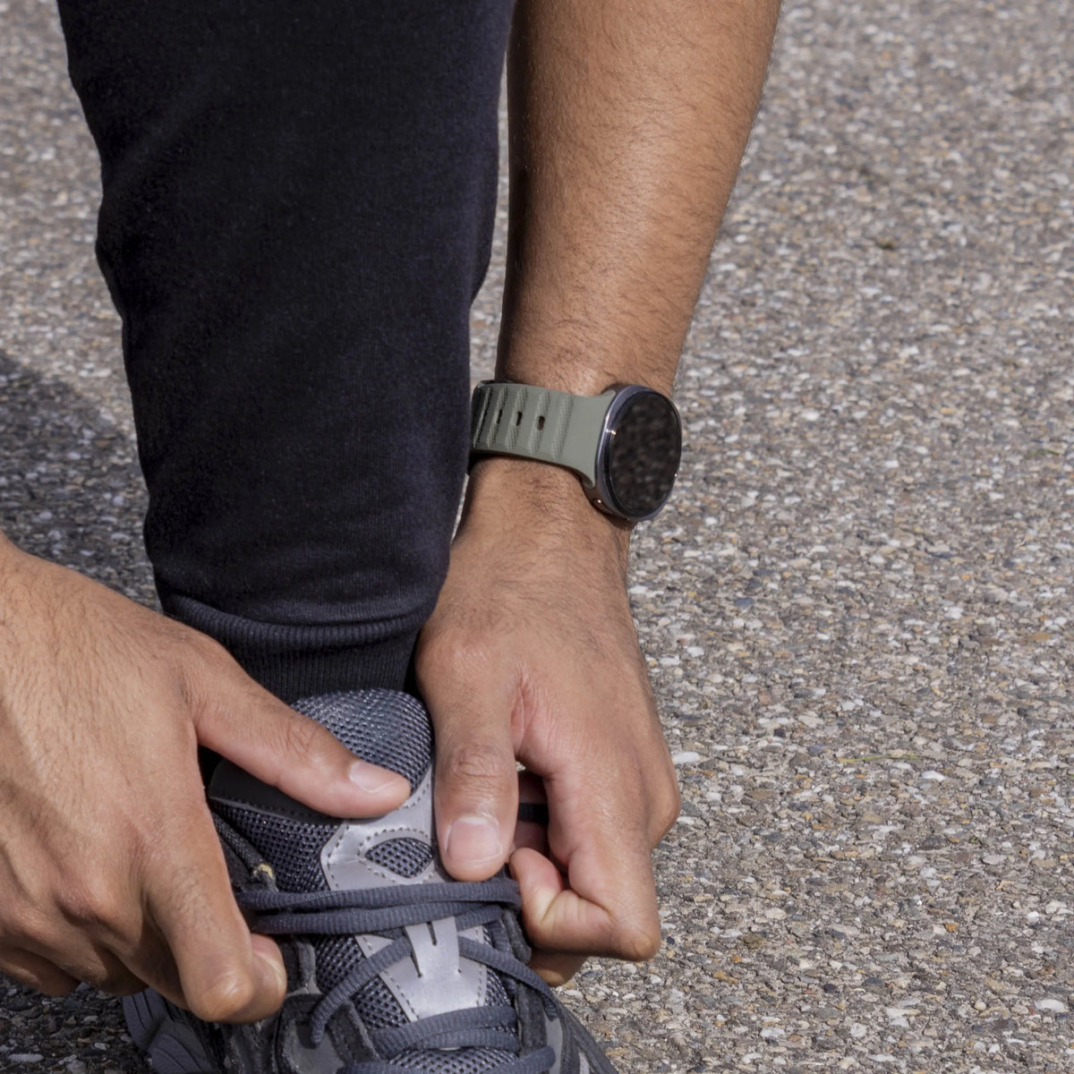 Outdoor Silicone Strap, dark green, lifestyle photo