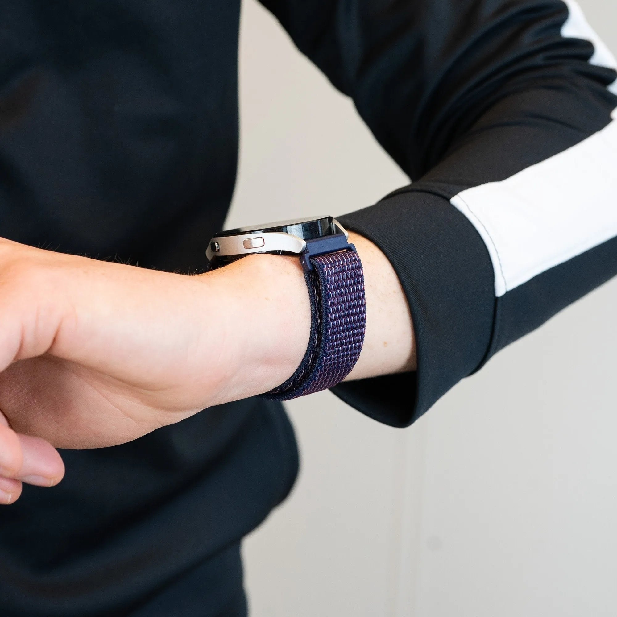 Bandz Oppo Watch X2 Nylon Loop Strap (Indigo Blue)
