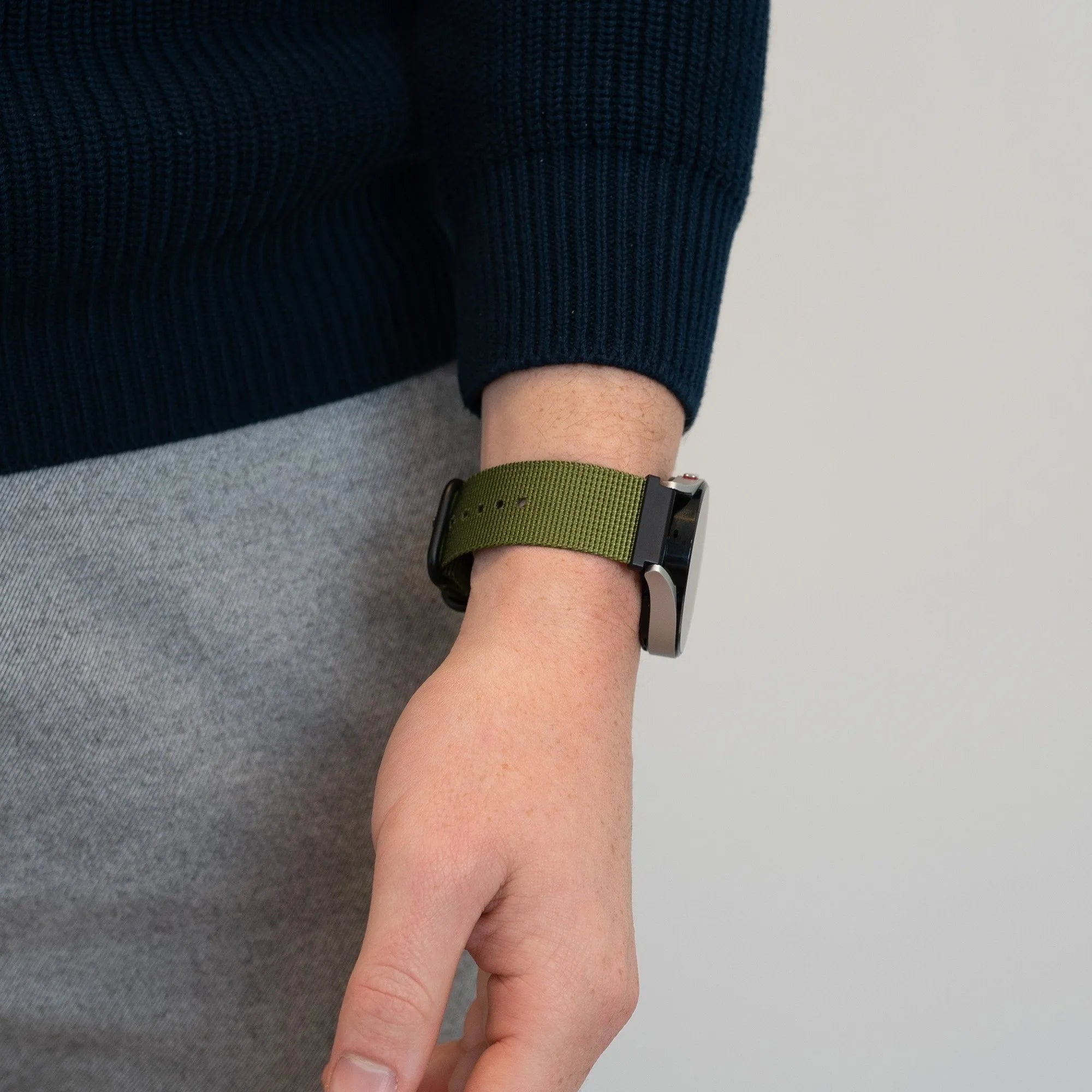 Bandz Oppo Watch X2 Nylon Strap with Buckle (Green)