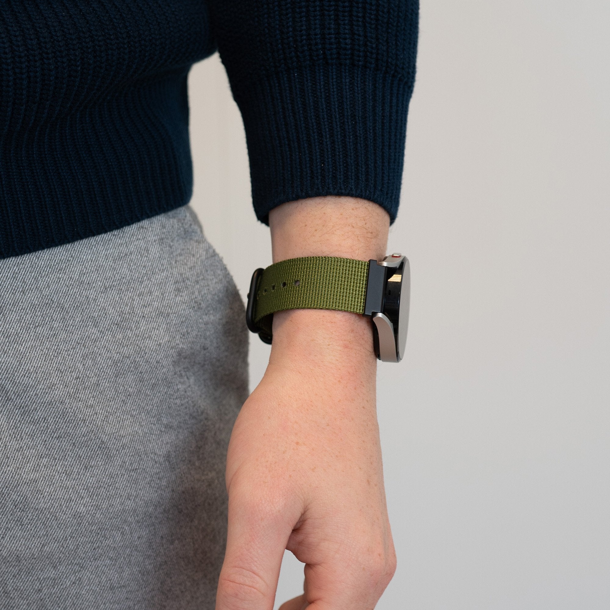 Bandz Garmin Forerunner 645 Buckled Nylon Strap (Green)