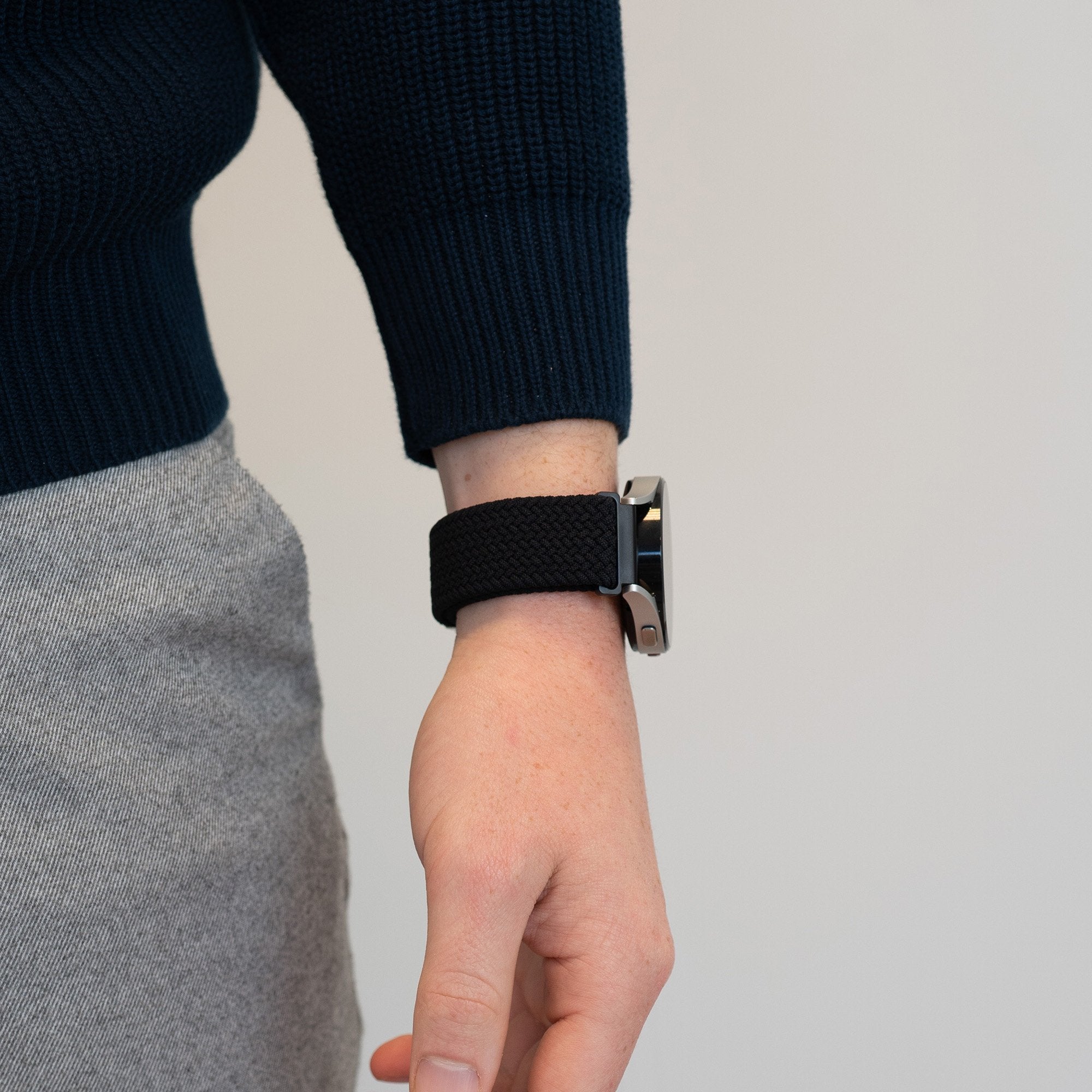 Bandz Garmin Vivoactive 3 Woven Nylon Strap (Black)